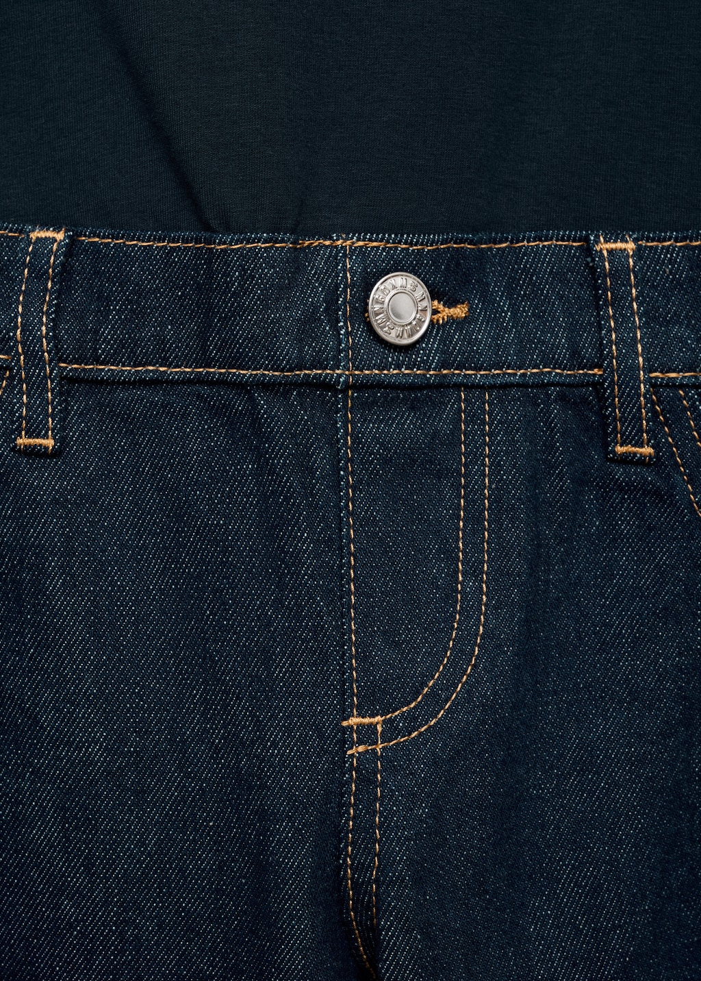 Straight-leg maternity jeans with stitching detail