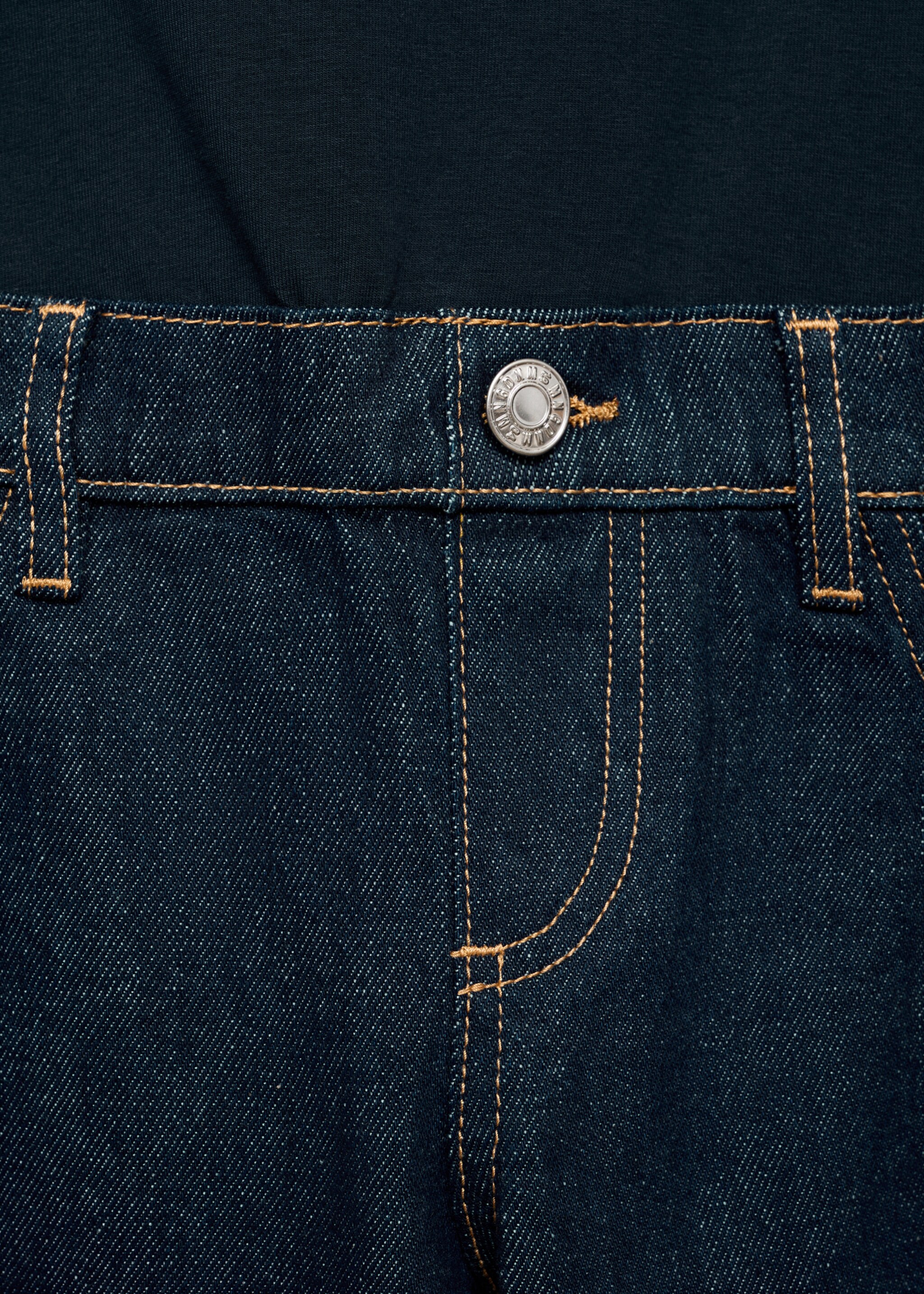 Jeans retos costuras premamá - Pormenor do artigo 0, Azul. Ref: 17015152-00.