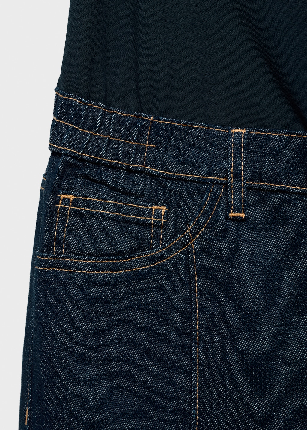 Straight-leg maternity jeans with stitching detail