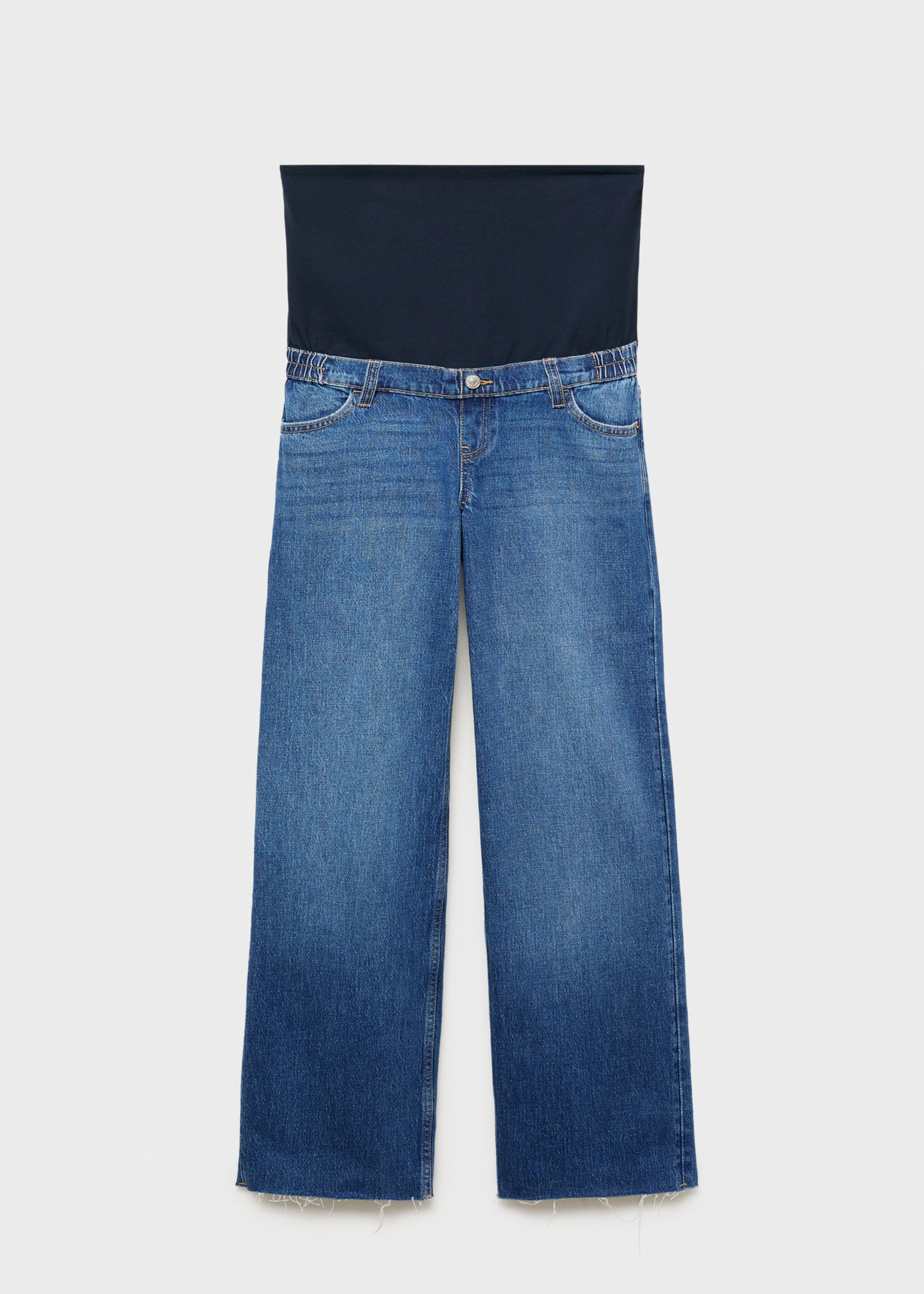 Wide-leg maternity jeans - Article without model, Medium Blue. Ref: 17015154-00.