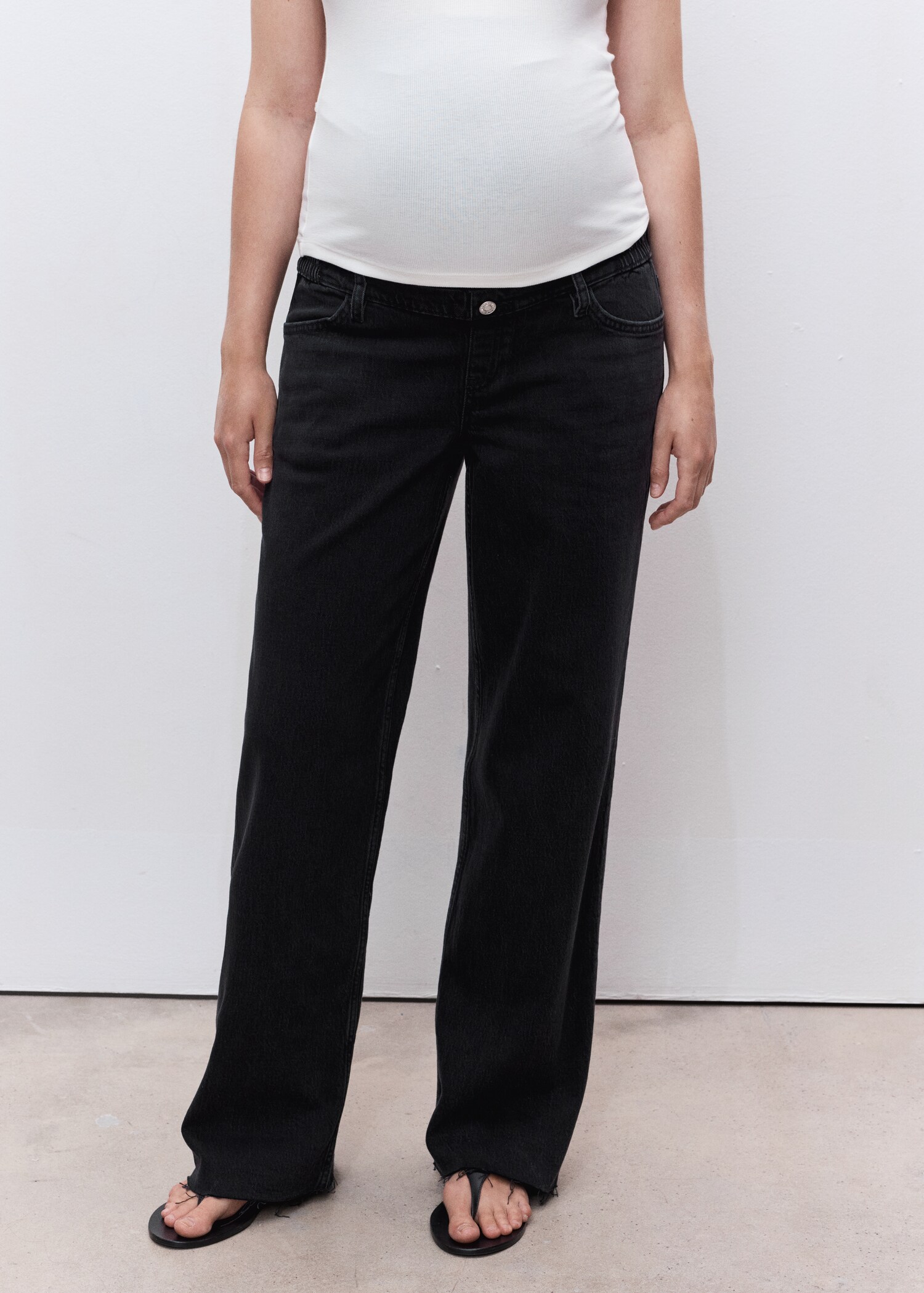 Wide-leg maternity jeans - Medium plane
