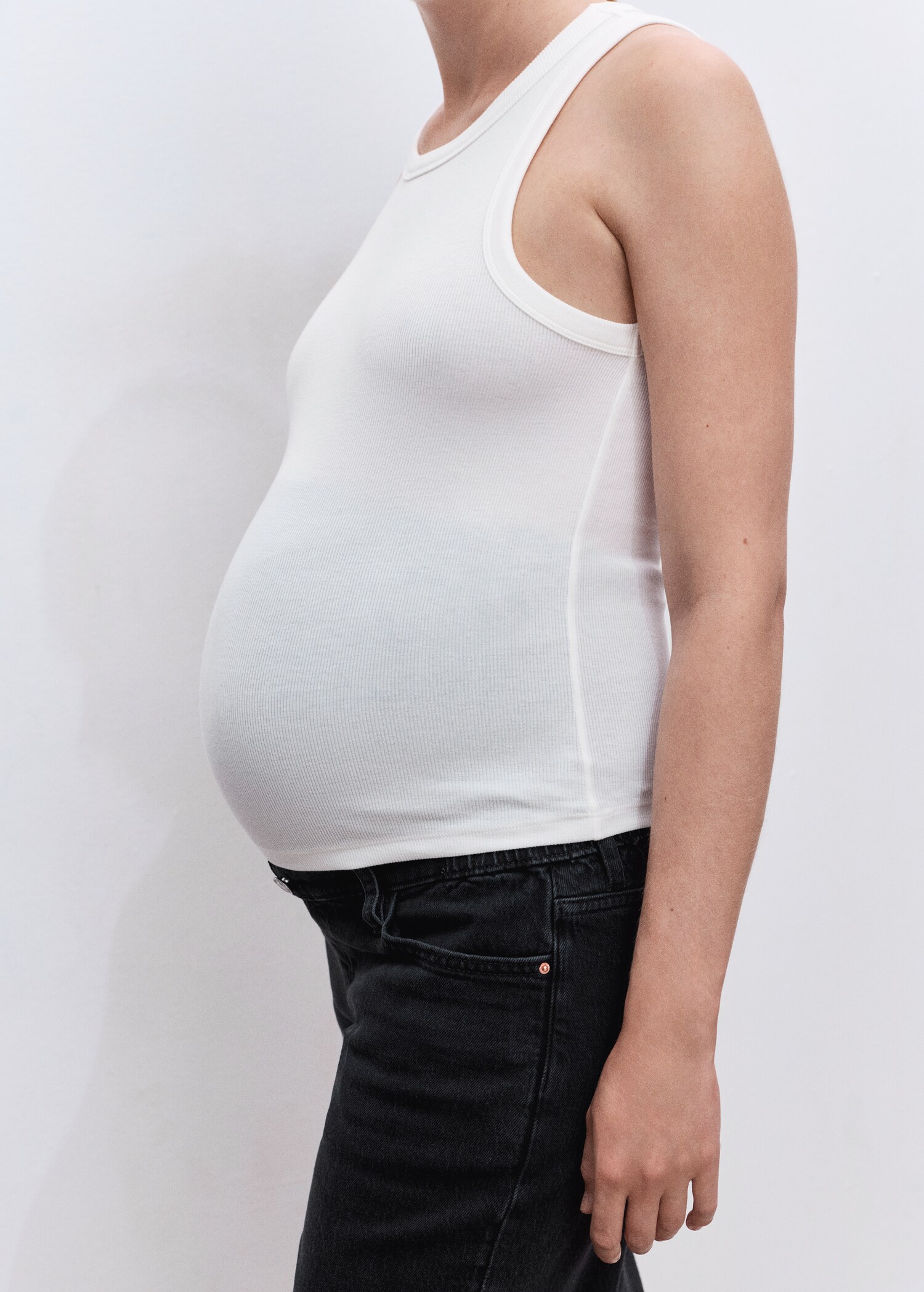 Wide-leg maternity jeans - Details of the article 6