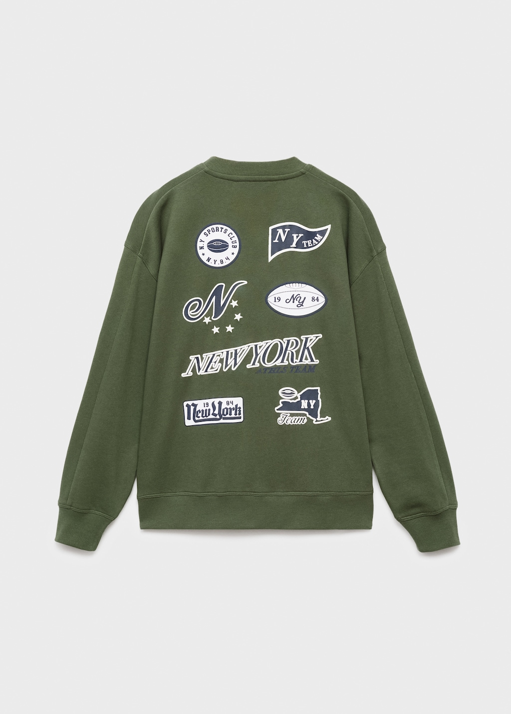 Printed embroidered sweatshirt