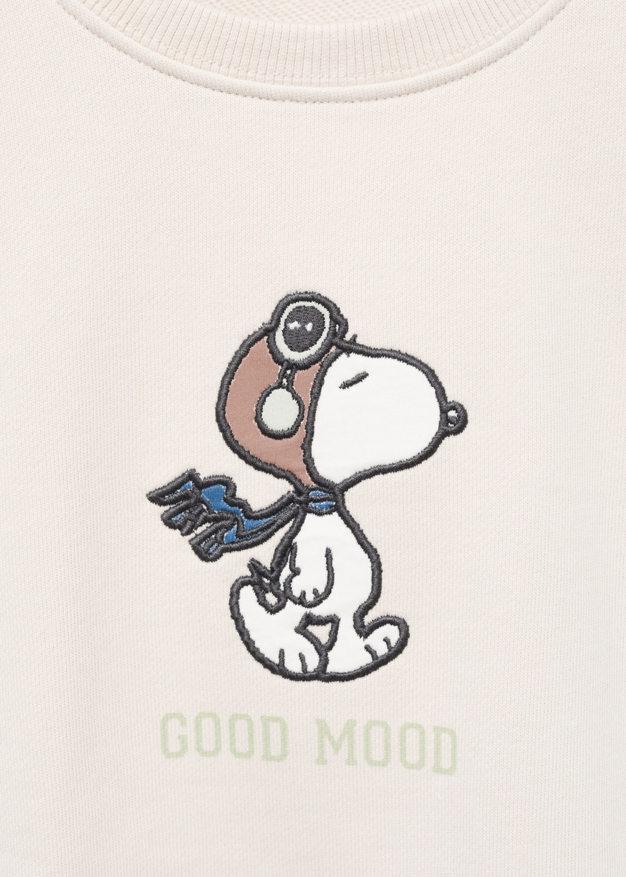Sudadera Snoopy bordada - Detalle del artículo 8, Gris hielo. Ref: 17015159-00.