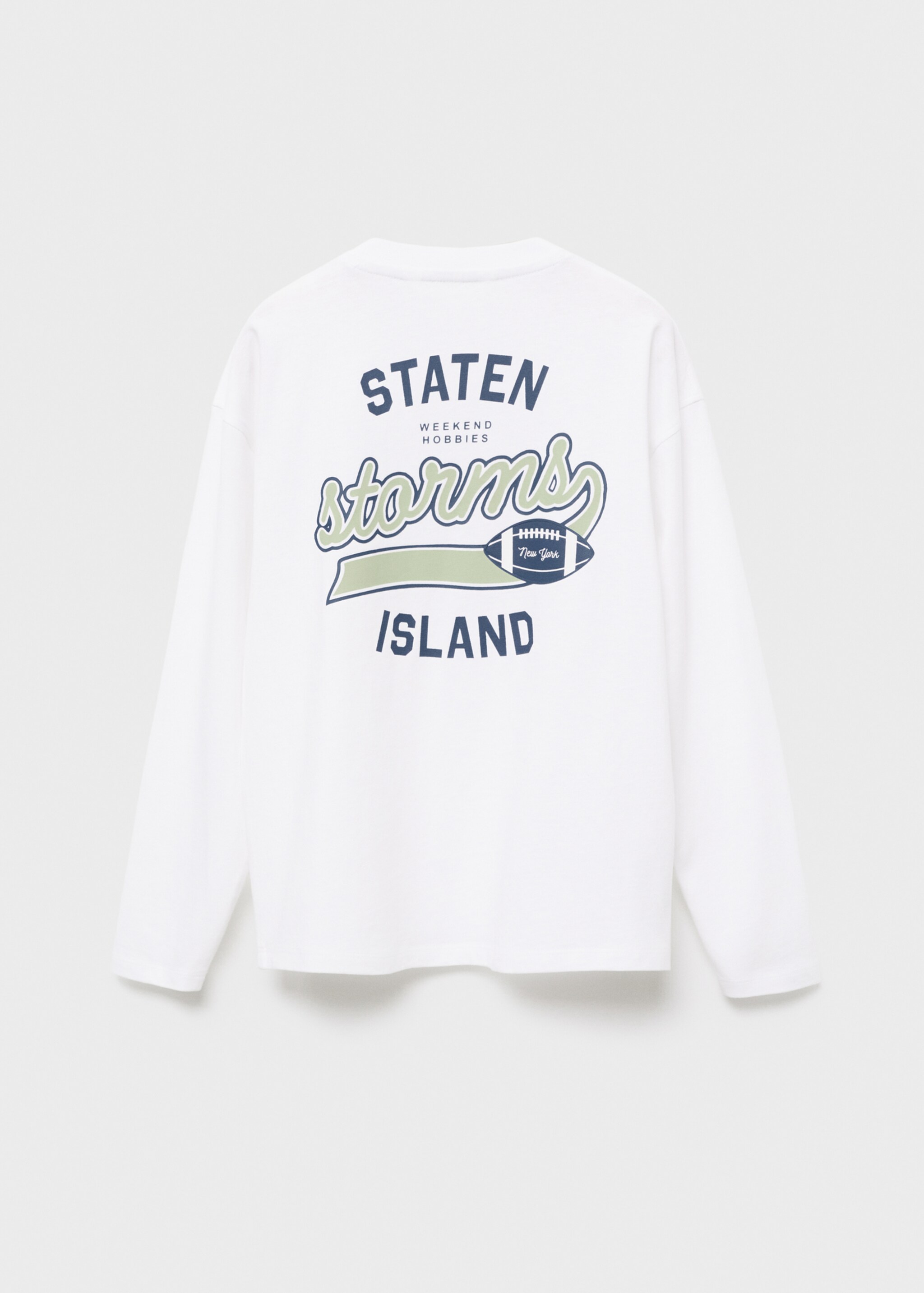 T-shirt staten - Reverse of the article, White. Ref: 17015161-00.