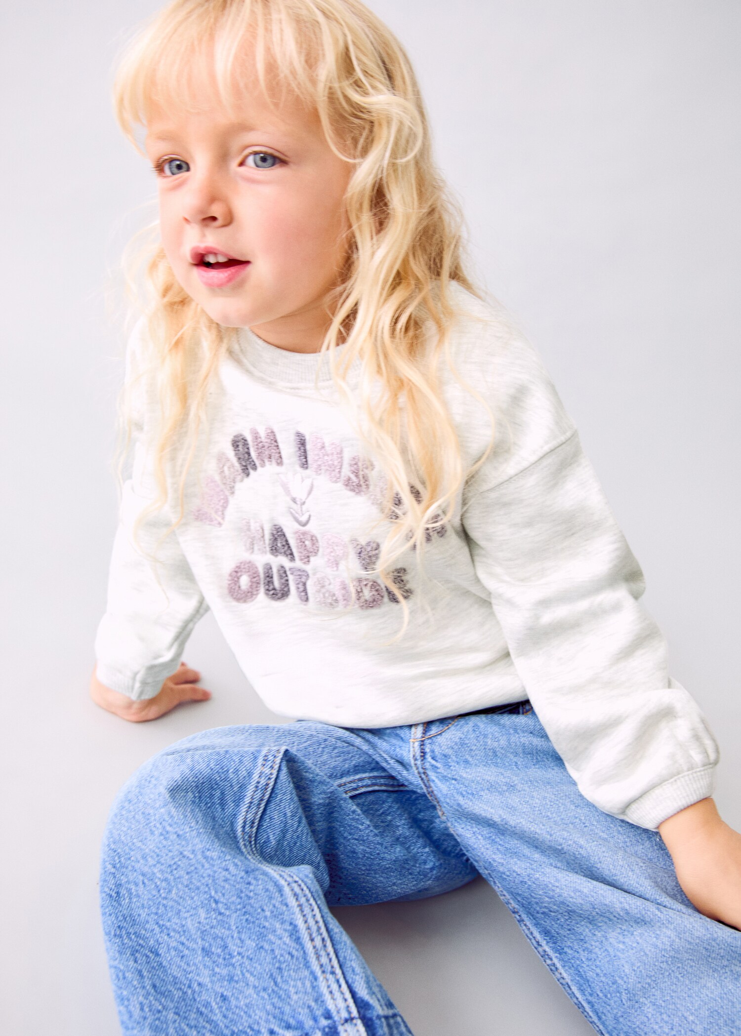 Floral embroidered sweatshirt - Medium plane