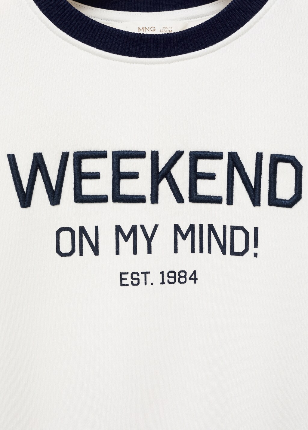 Embroidered detail cotton sweatshirt