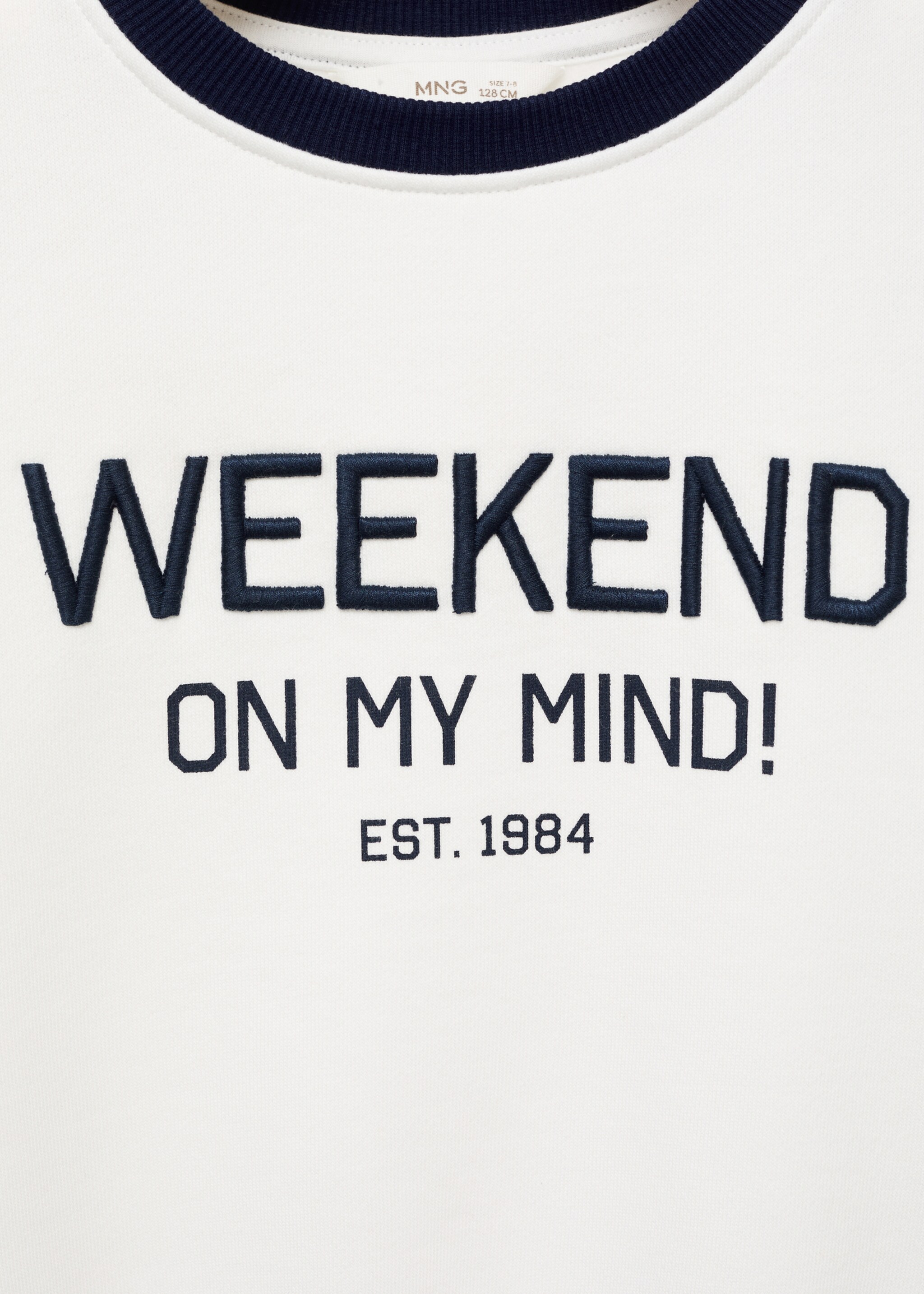 Embroidered detail cotton sweatshirt - Details of the article 8