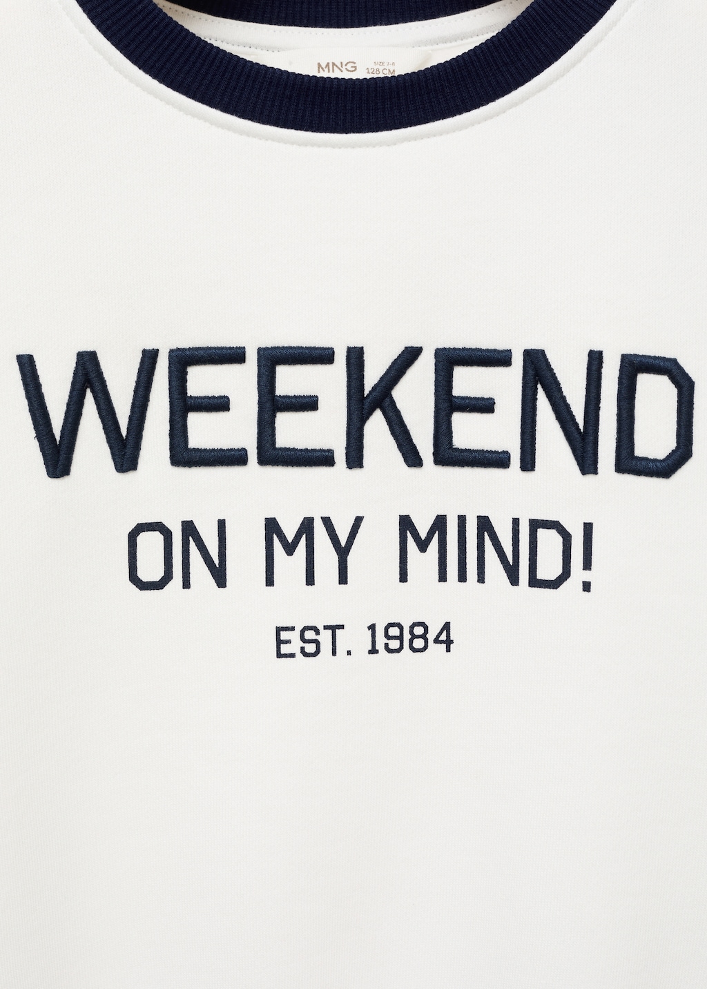 Embroidered detail cotton sweatshirt