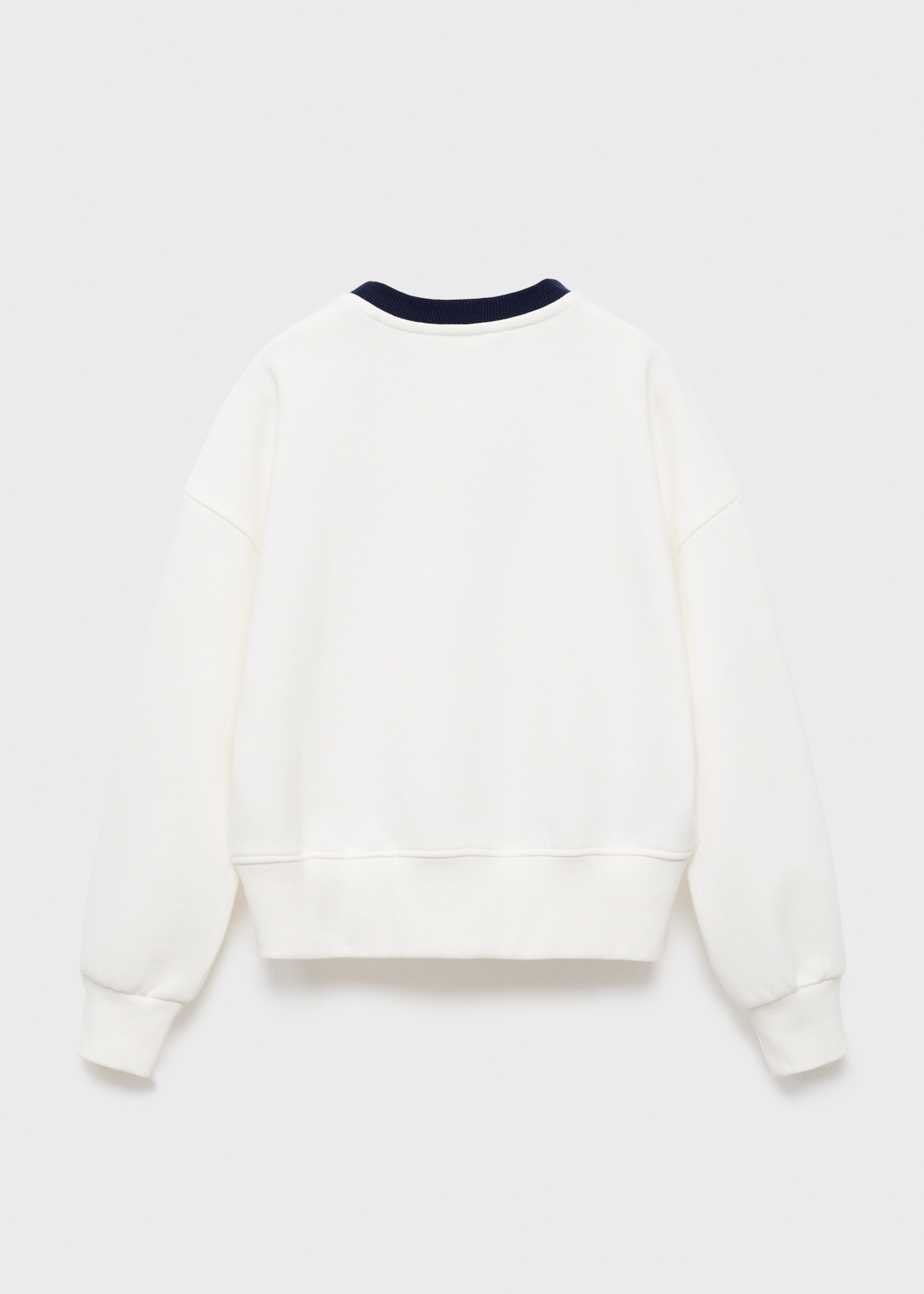 Embroidered detail cotton sweatshirt - Reverse of the article