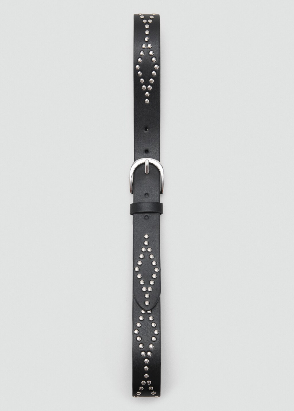 Studded faux-leather belt