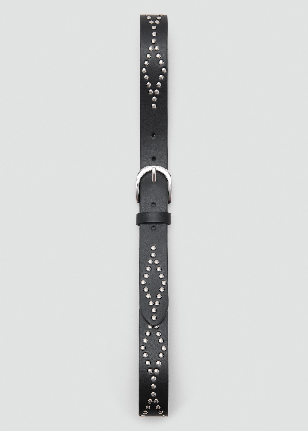 Studded faux-leather belt