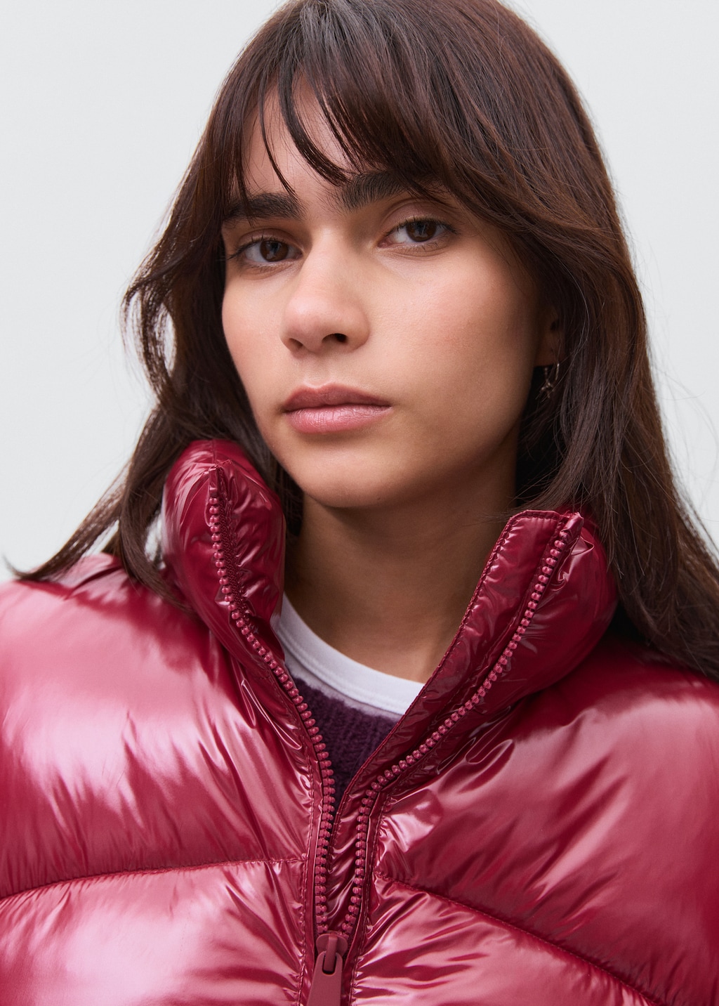 Shiny quilted anorak