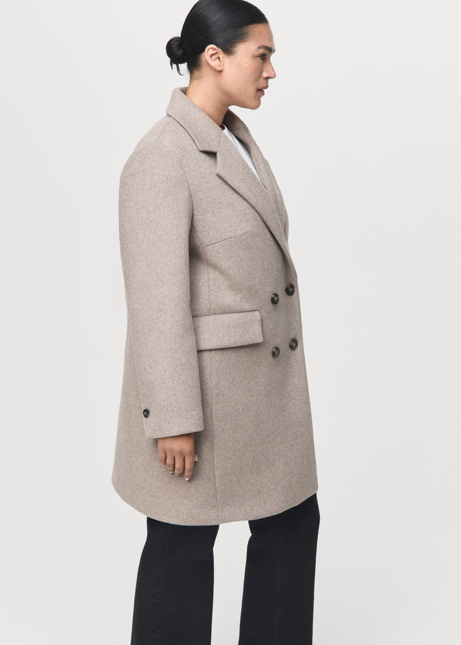 Double-breasted wool coat - Details of the article 5