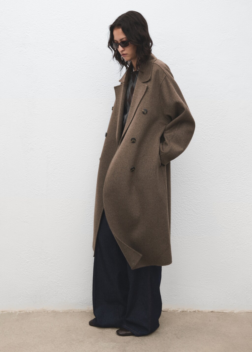 Mango Handmade oversized wool coat