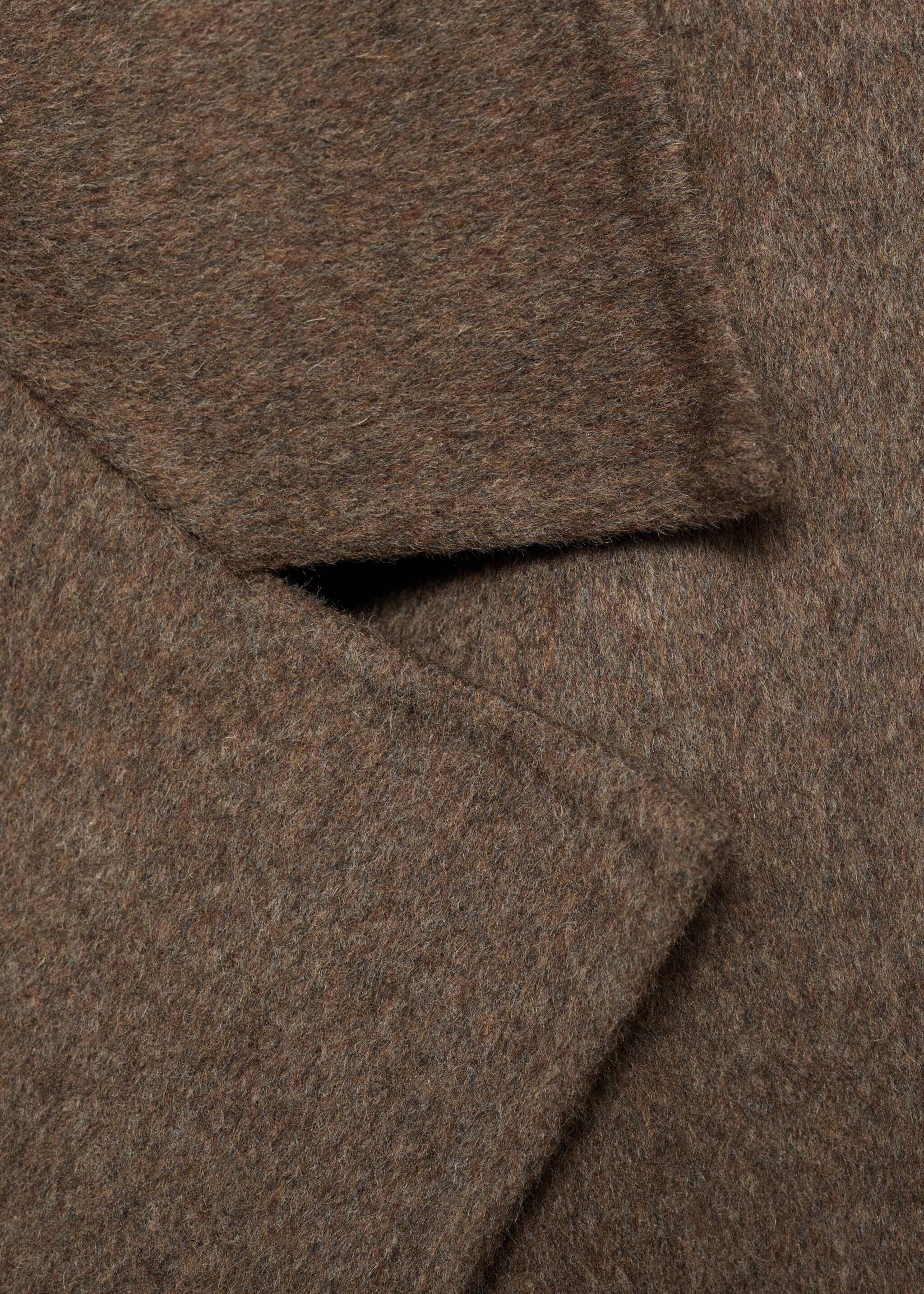 Abrigo lana handmade oversize - Detalle del artículo 8, Marrón medio. Ref: 17015792-00.