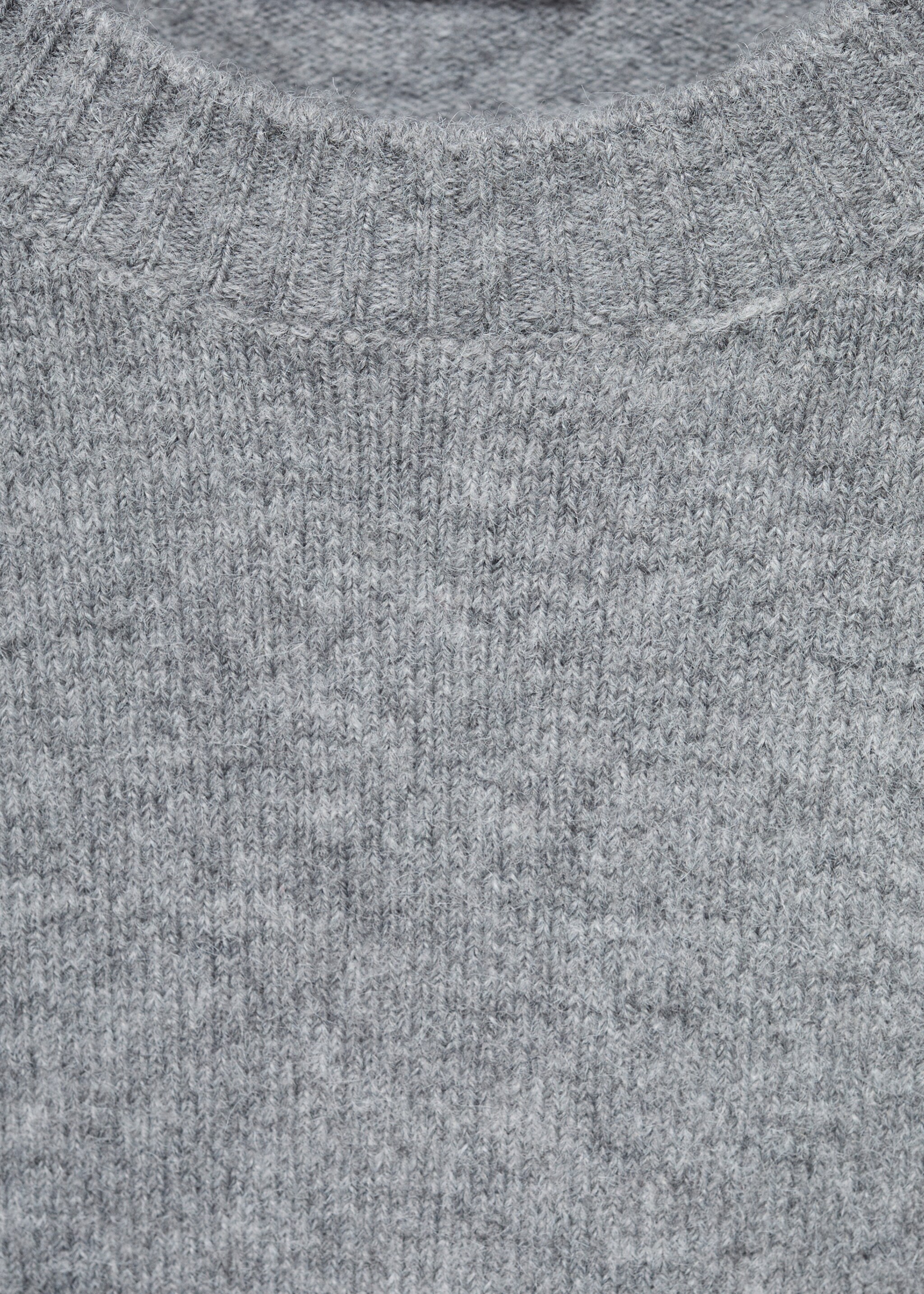 Pull-over maille - Détail de l'article 8, Gris chiné moyen. Ref: 17015793-00.