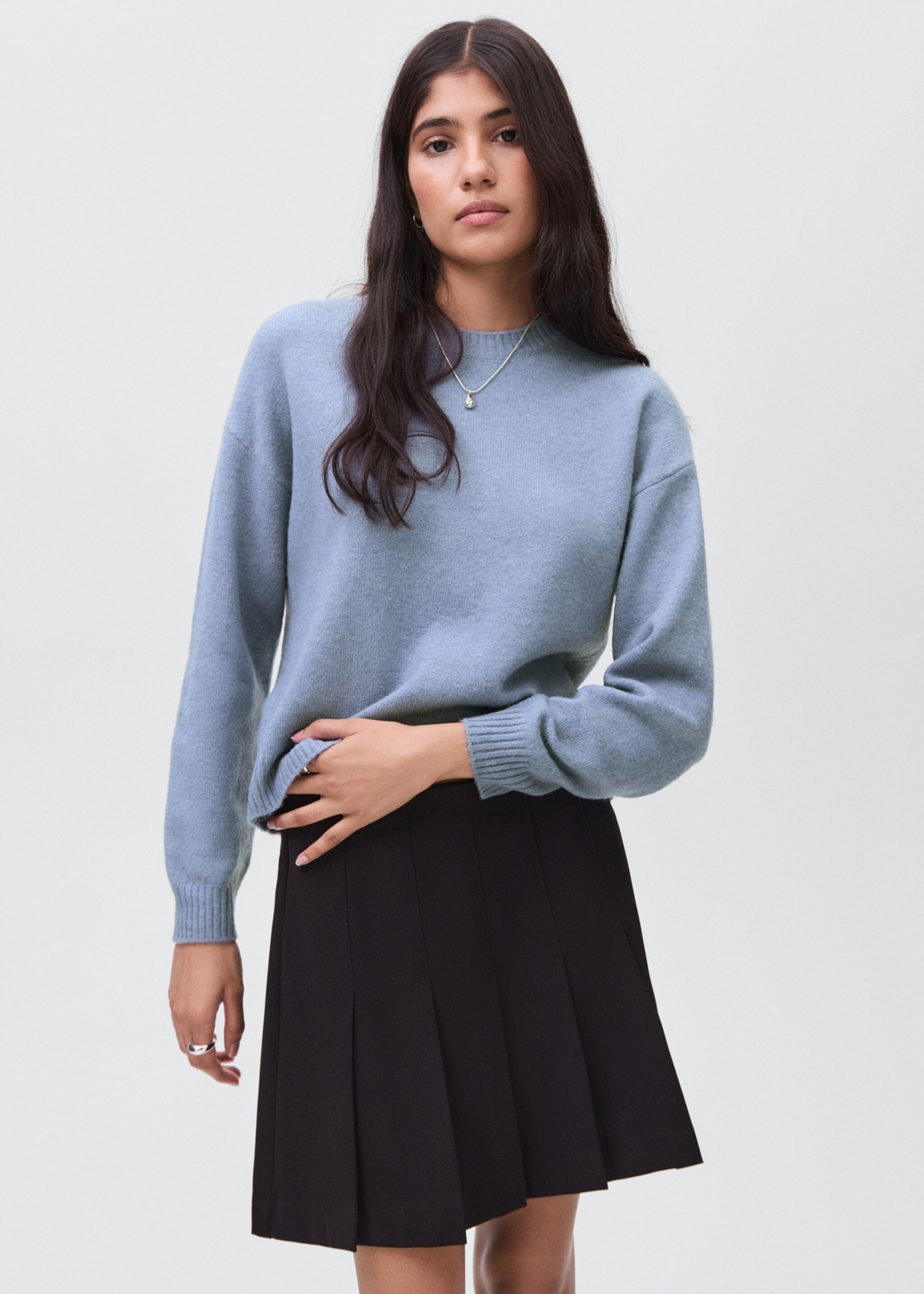 Knit sweater - Medium plane, Sky Blue. Ref: 17015796-00.