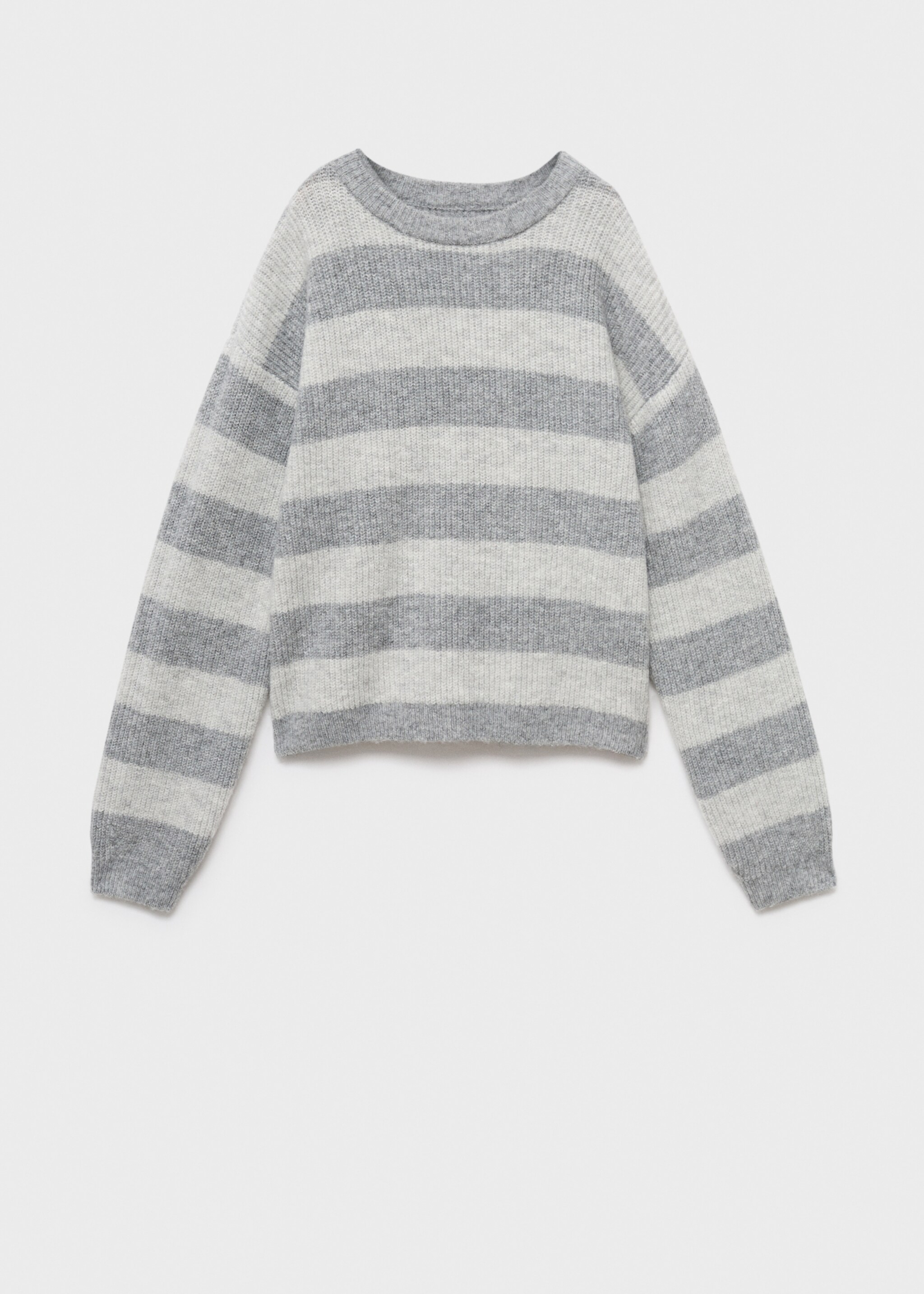 Knit striped sweater - Article without model, Medium Heather Grey. Ref: 17015797-00.