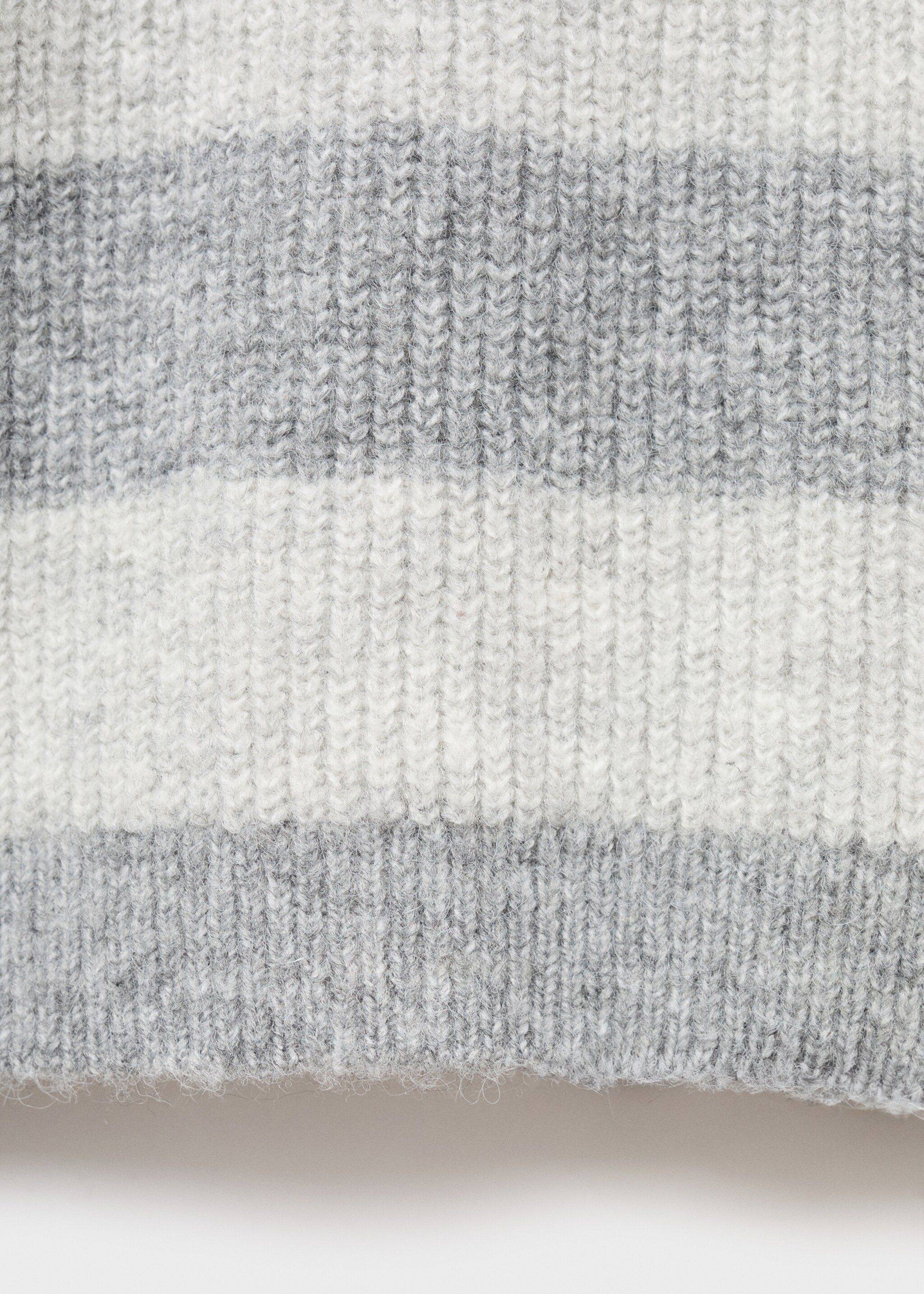 Knit striped sweater - Details of the article 0, Medium Heather Grey. Ref: 17015797-00.