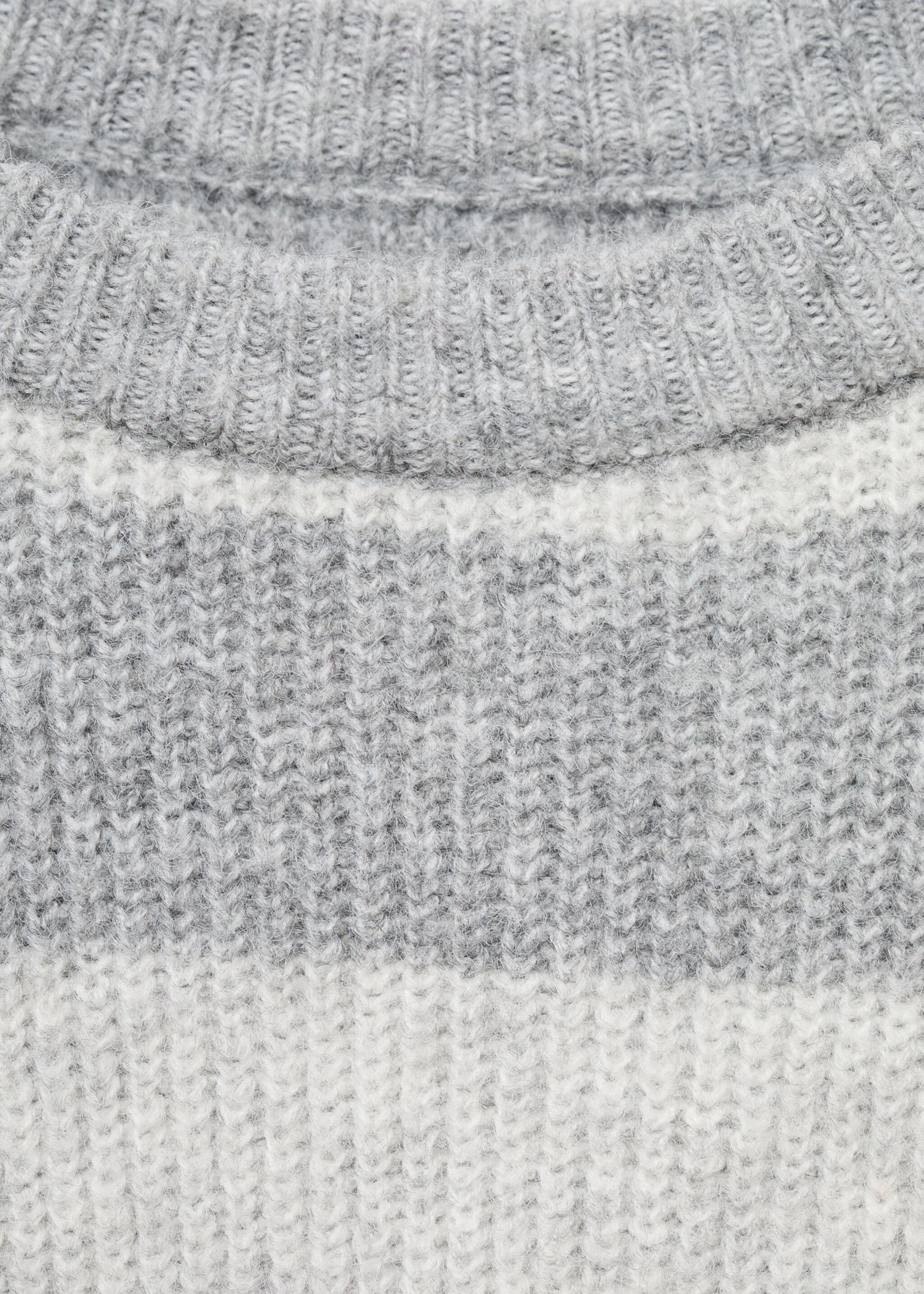 Knit striped sweater - Details of the article 8, Medium Heather Grey. Ref: 17015797-00.