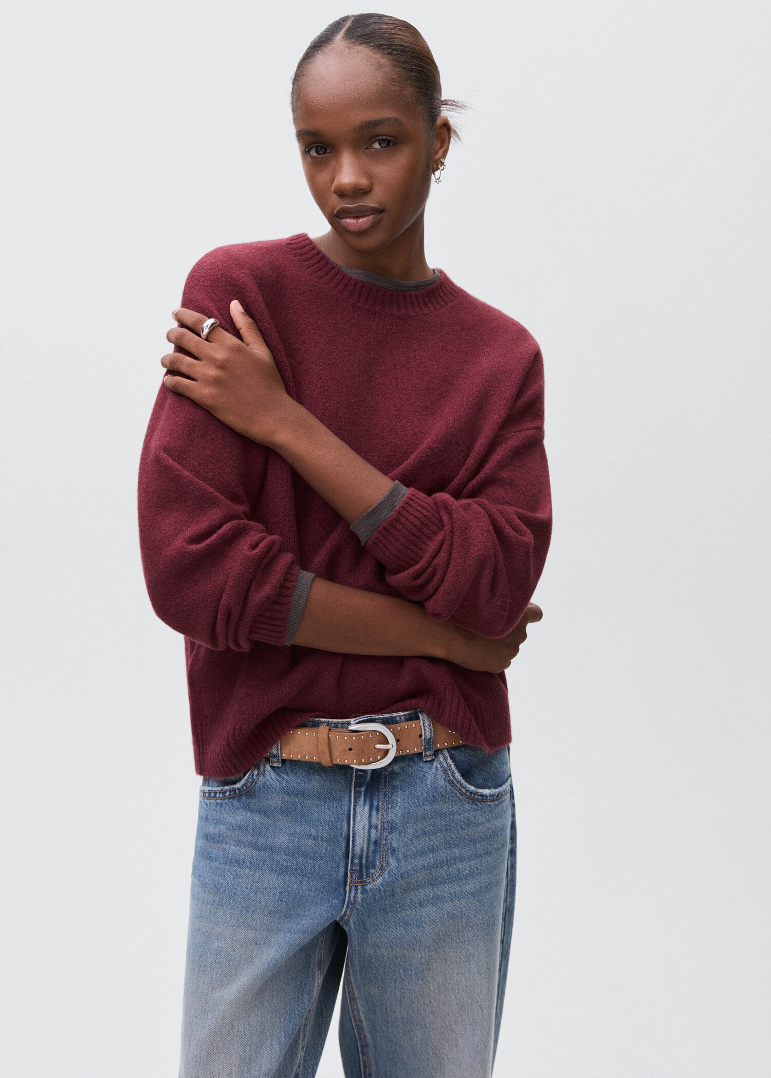 Pull-over maille en laine - Plan moyen