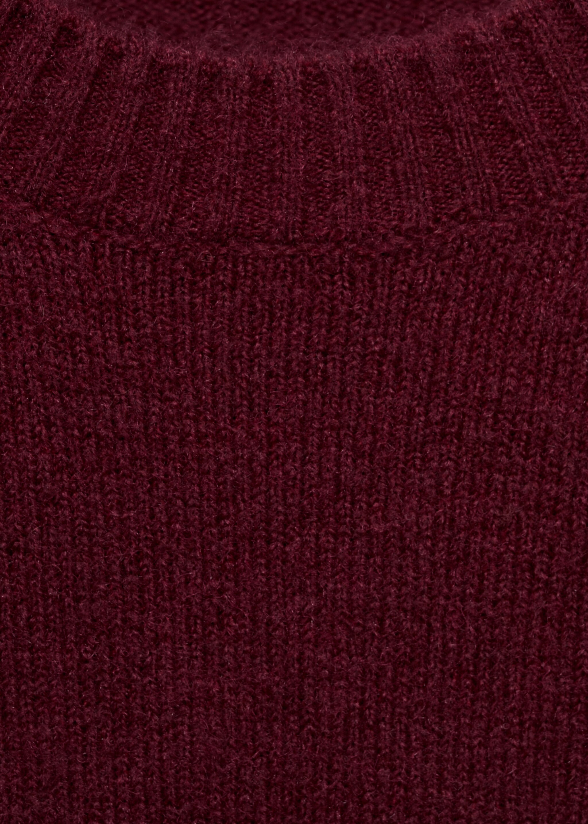 Wool-blend knit sweater - Details of the article 8, Burgundy. Ref: 17015798-00.