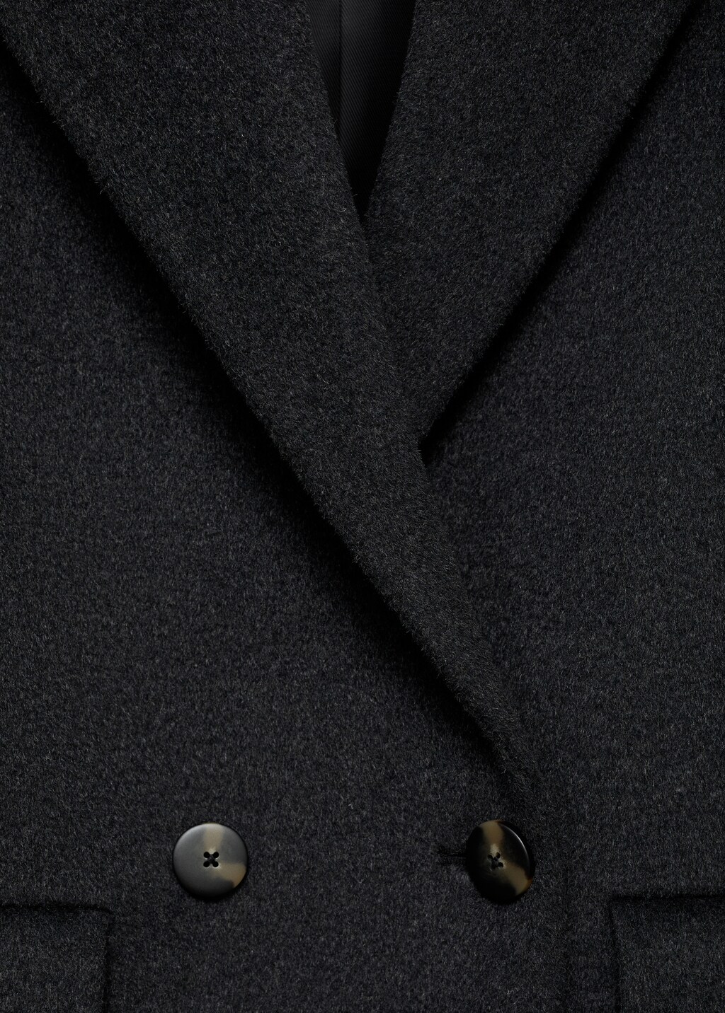 Mango Double-breasted wool coat