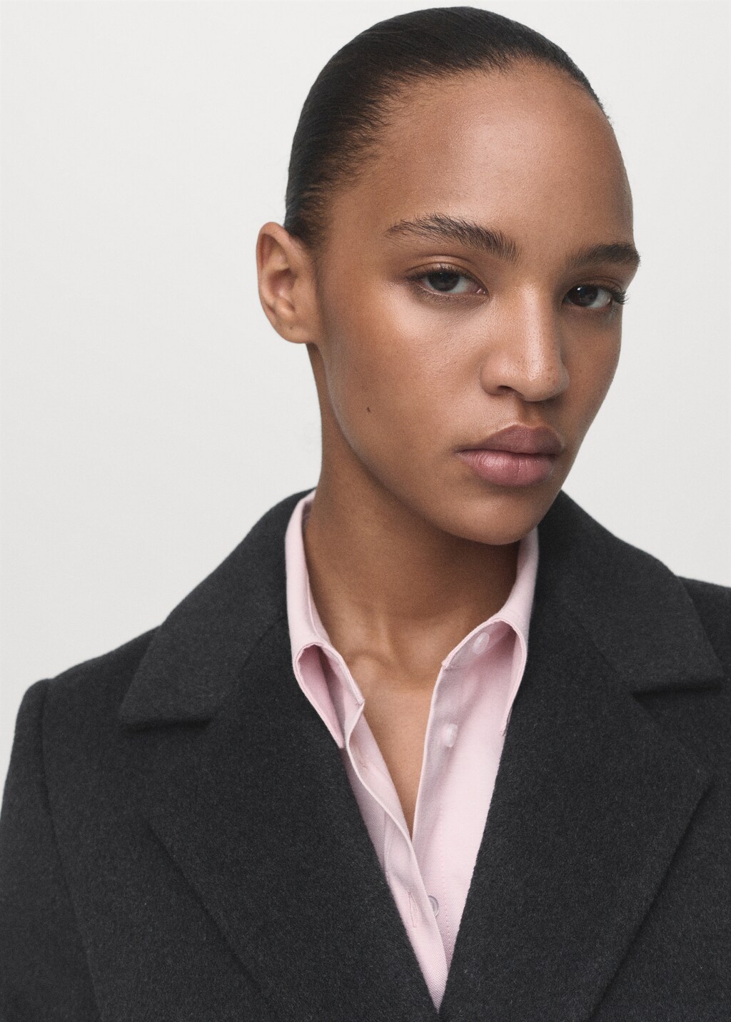 Mango Double-breasted wool coat