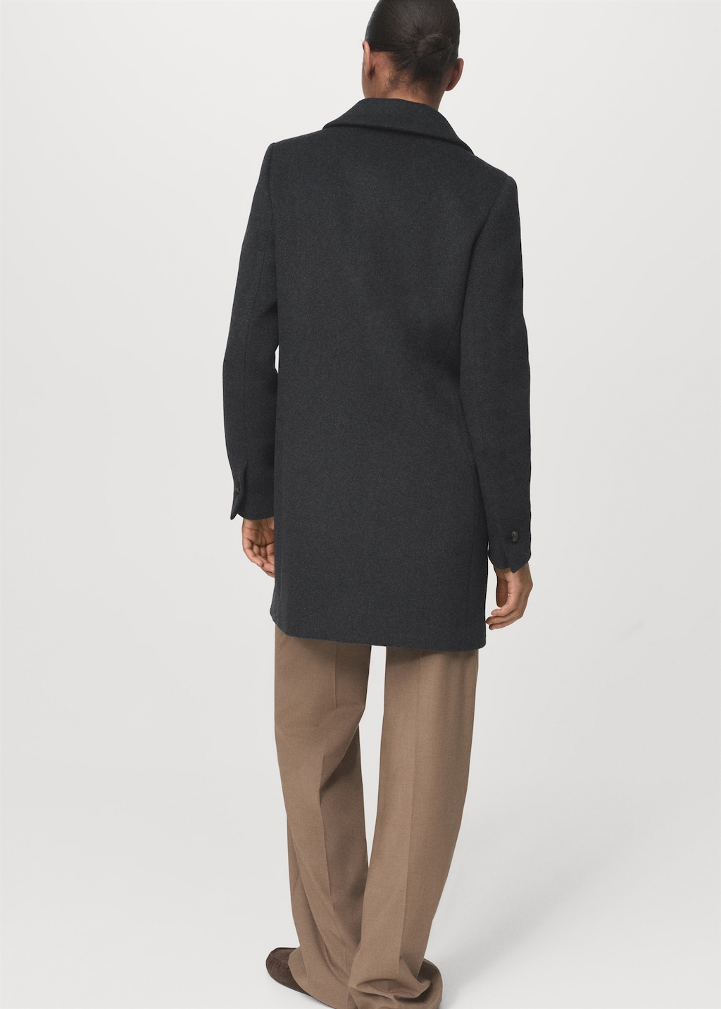 Mango Double-breasted wool coat