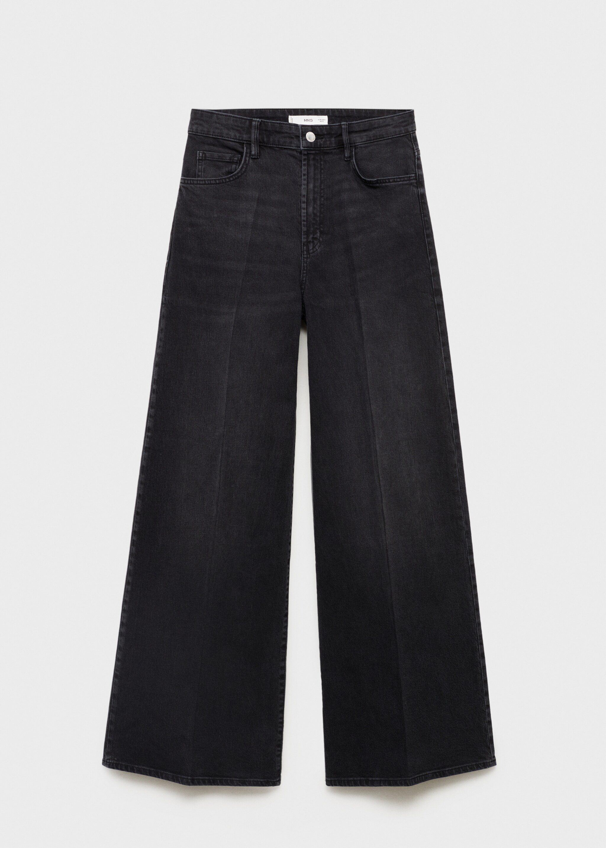 Jean large taille haute - Article sans modèle, Black denim. Ref: 17015801-00.