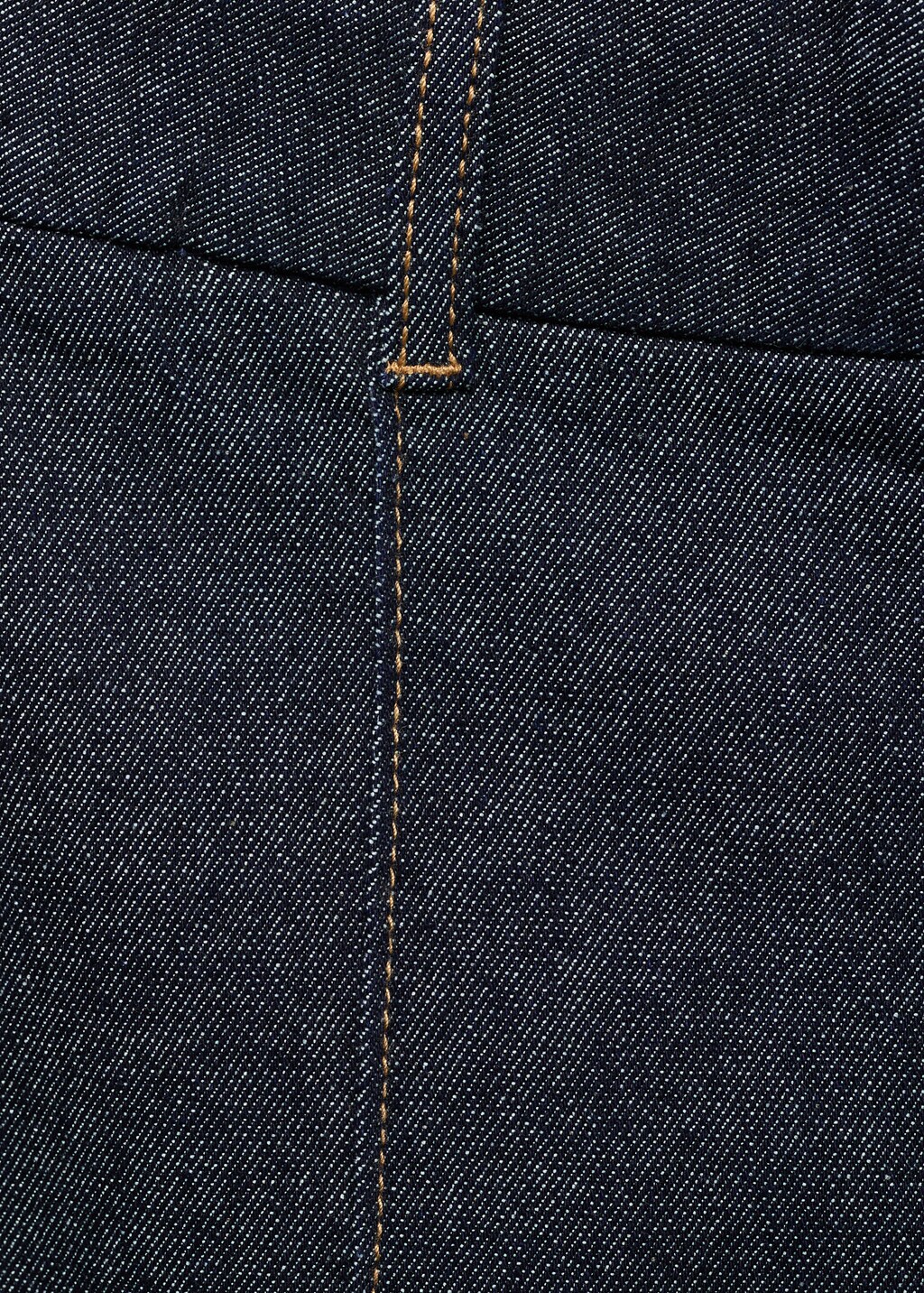 High-waisted culotte jeans with stitching