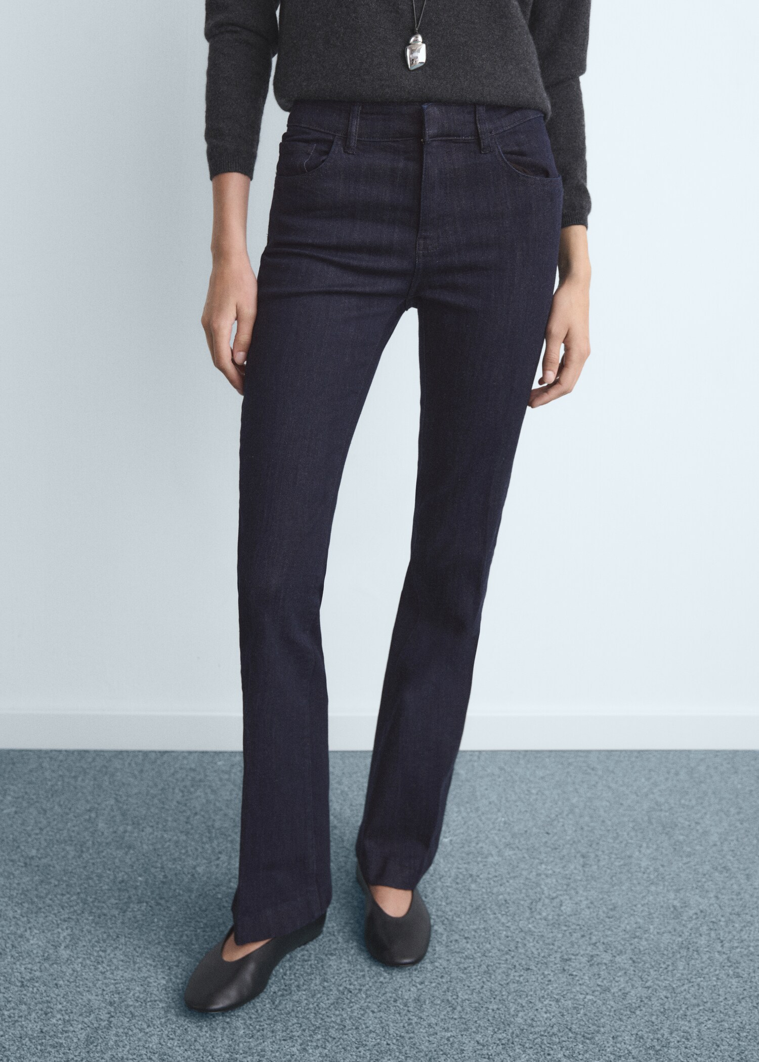 Flare jeans mid rise rinse wash - Medium plane
