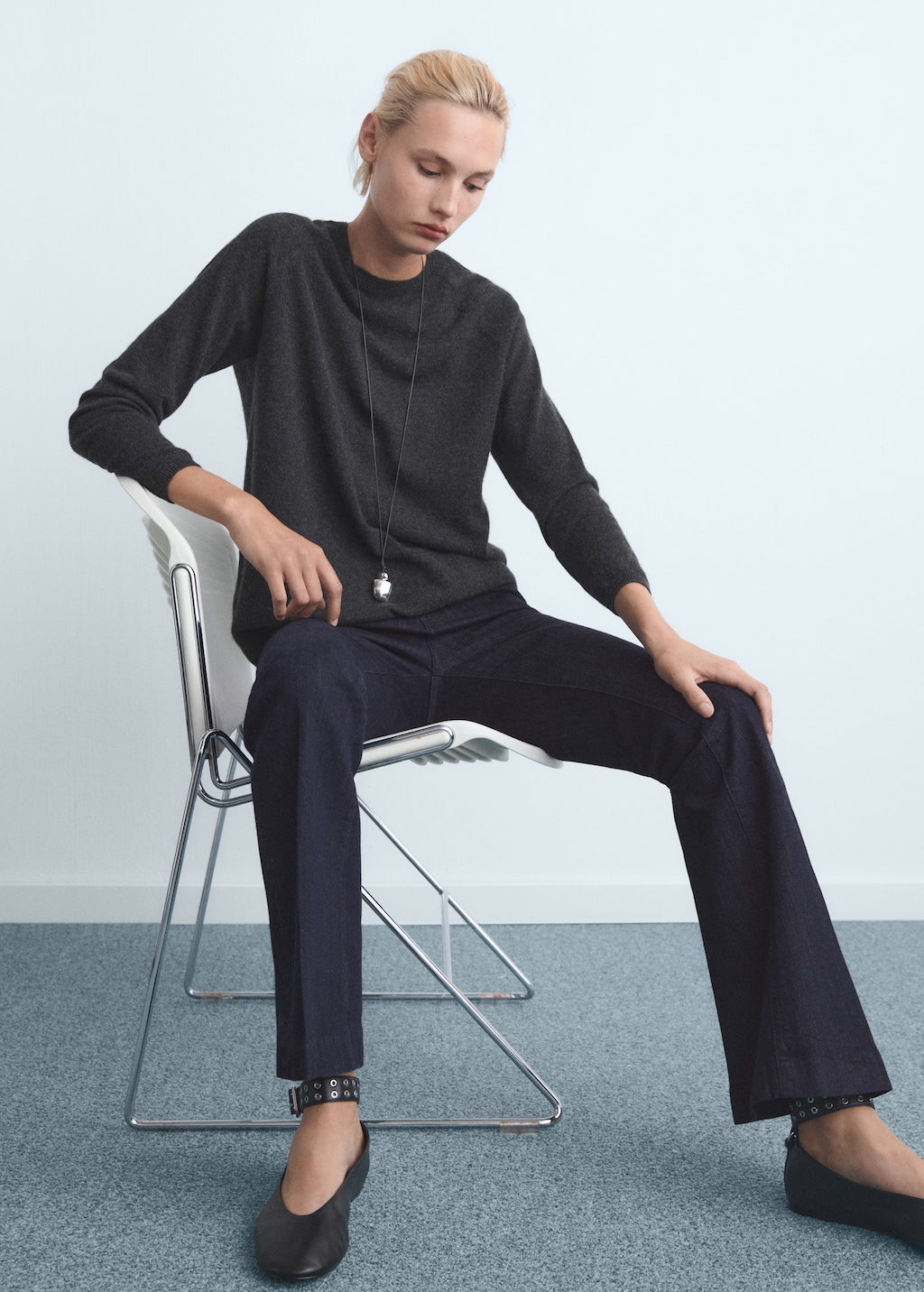 Mango Flare jeans mid rise rinse wash