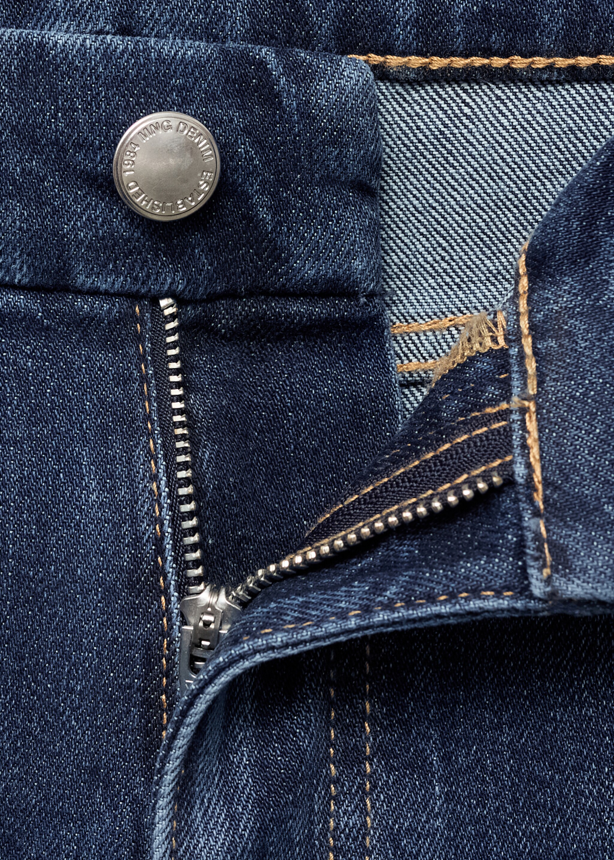 Violet flared high-rise jeans - Details of the article 8, Dark Blue. Ref: 17015806-00.