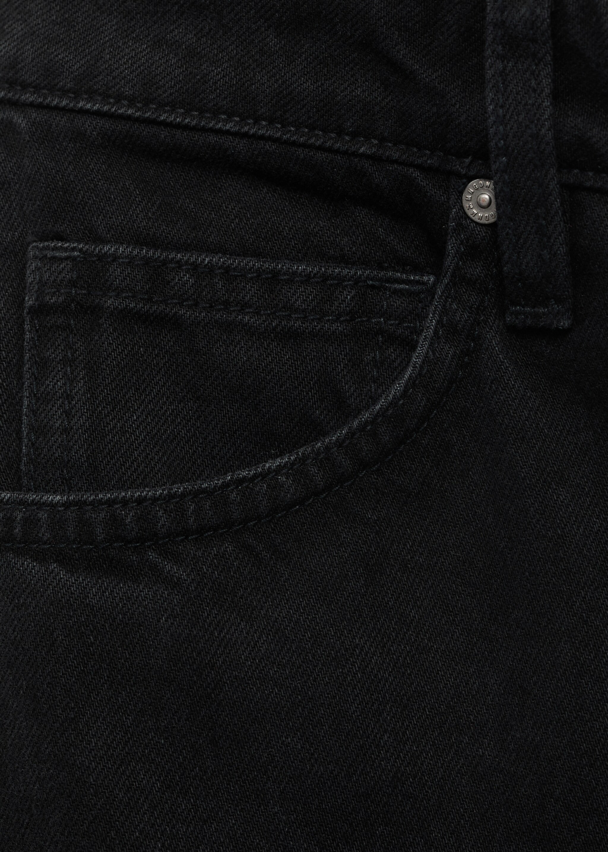 Matilda high-rise straight jeans - Details of the article 0, Black denim. Ref: 17015808-00.