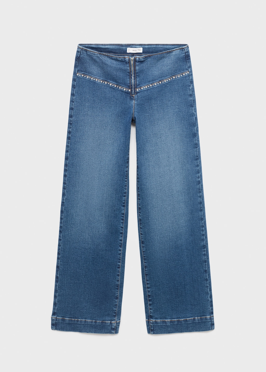 Low-waist studded jeans - Teen | MANGO USA