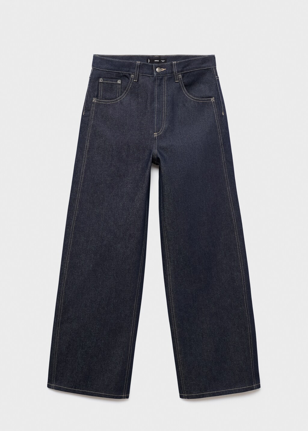 High-waisted barrel jeans