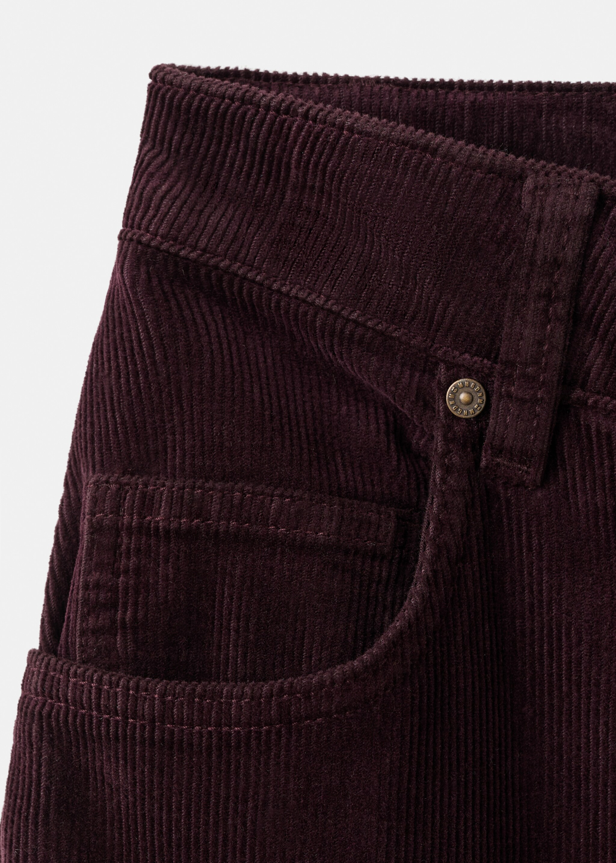 Wide-Leg-Cord-Jeans - Detail des Artikels 8, Weinrot. Ref: 17015820-00.