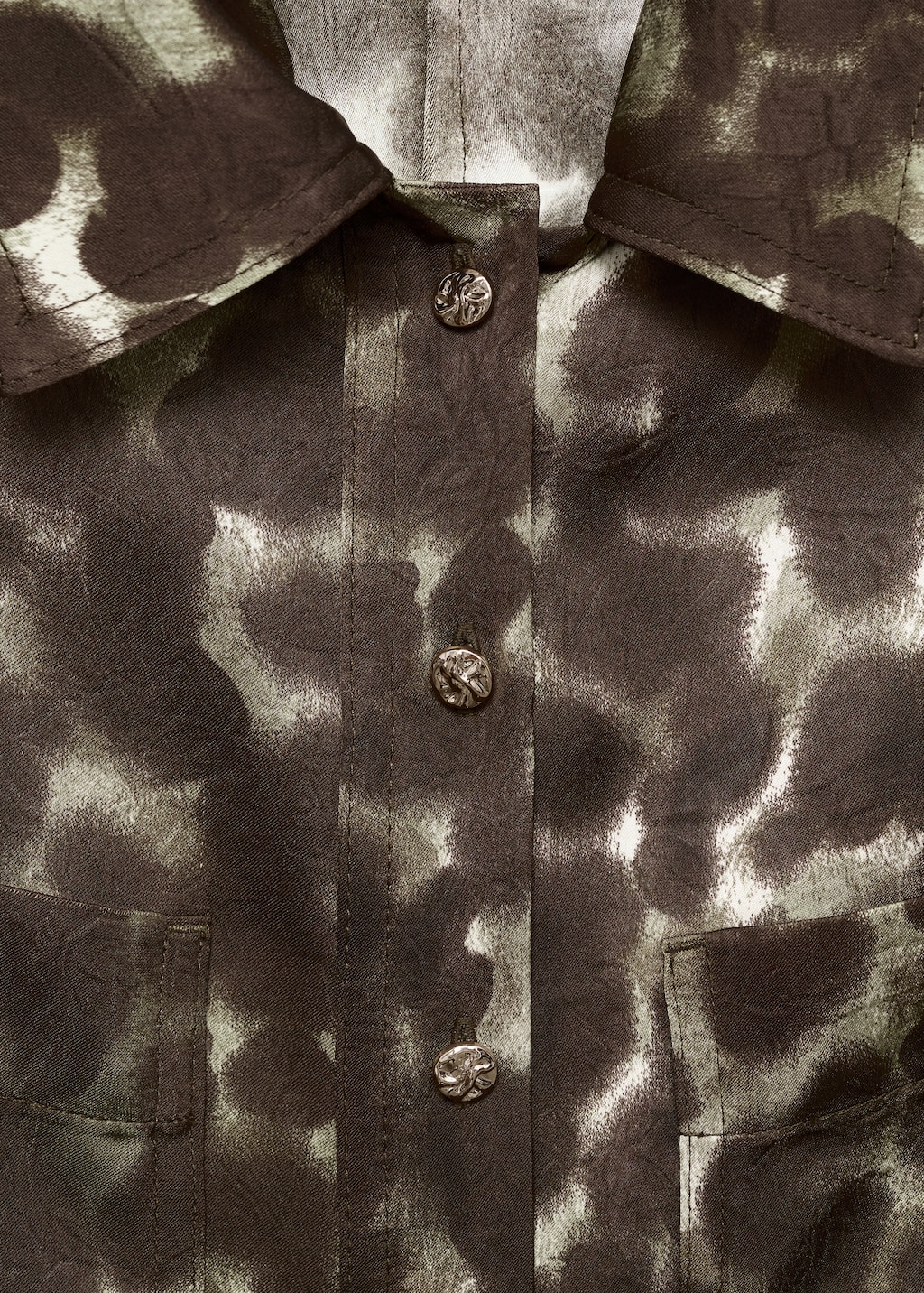 Printed shirt dress with belt