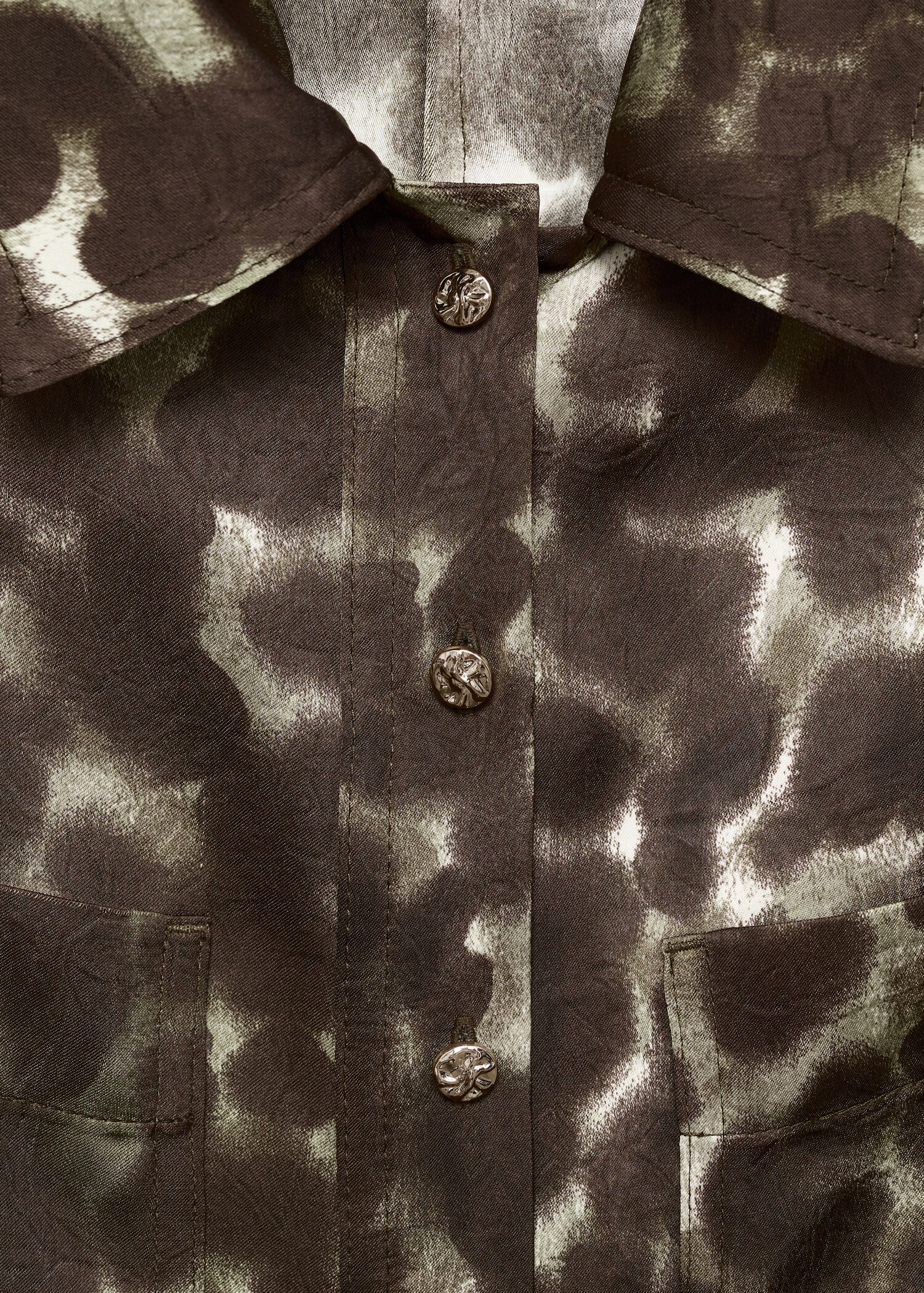 Printed shirt dress with belt - Details of the article 8