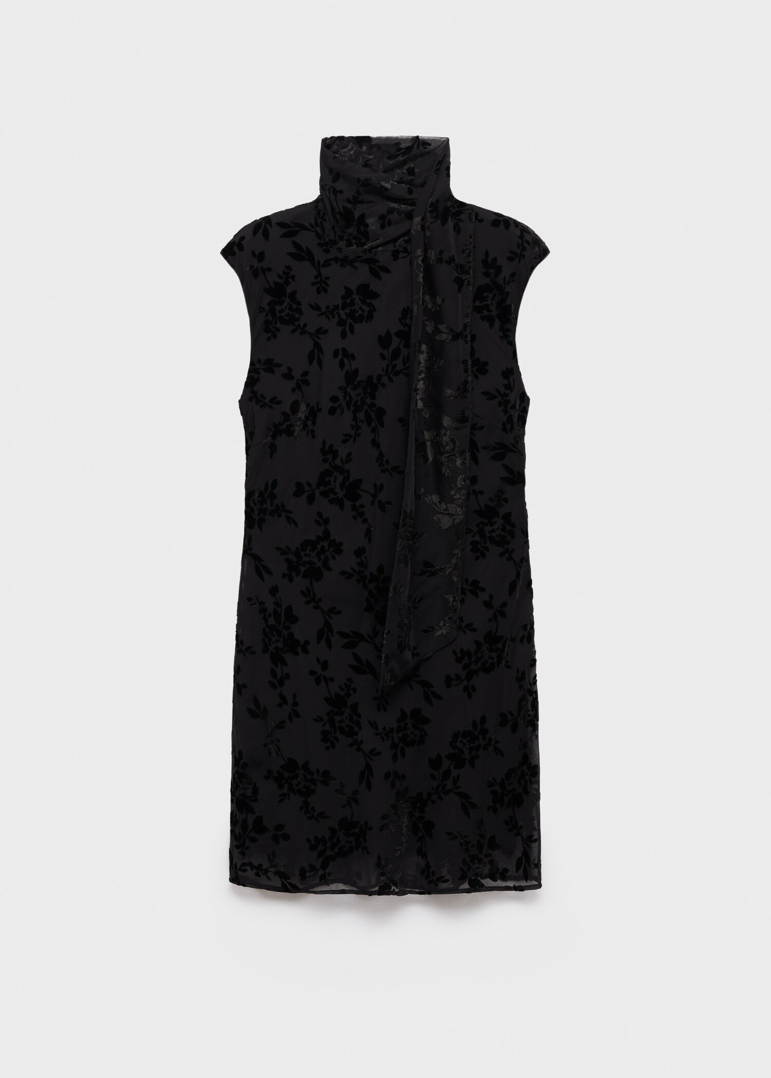 Floral jacquard foulard dress - Article without model