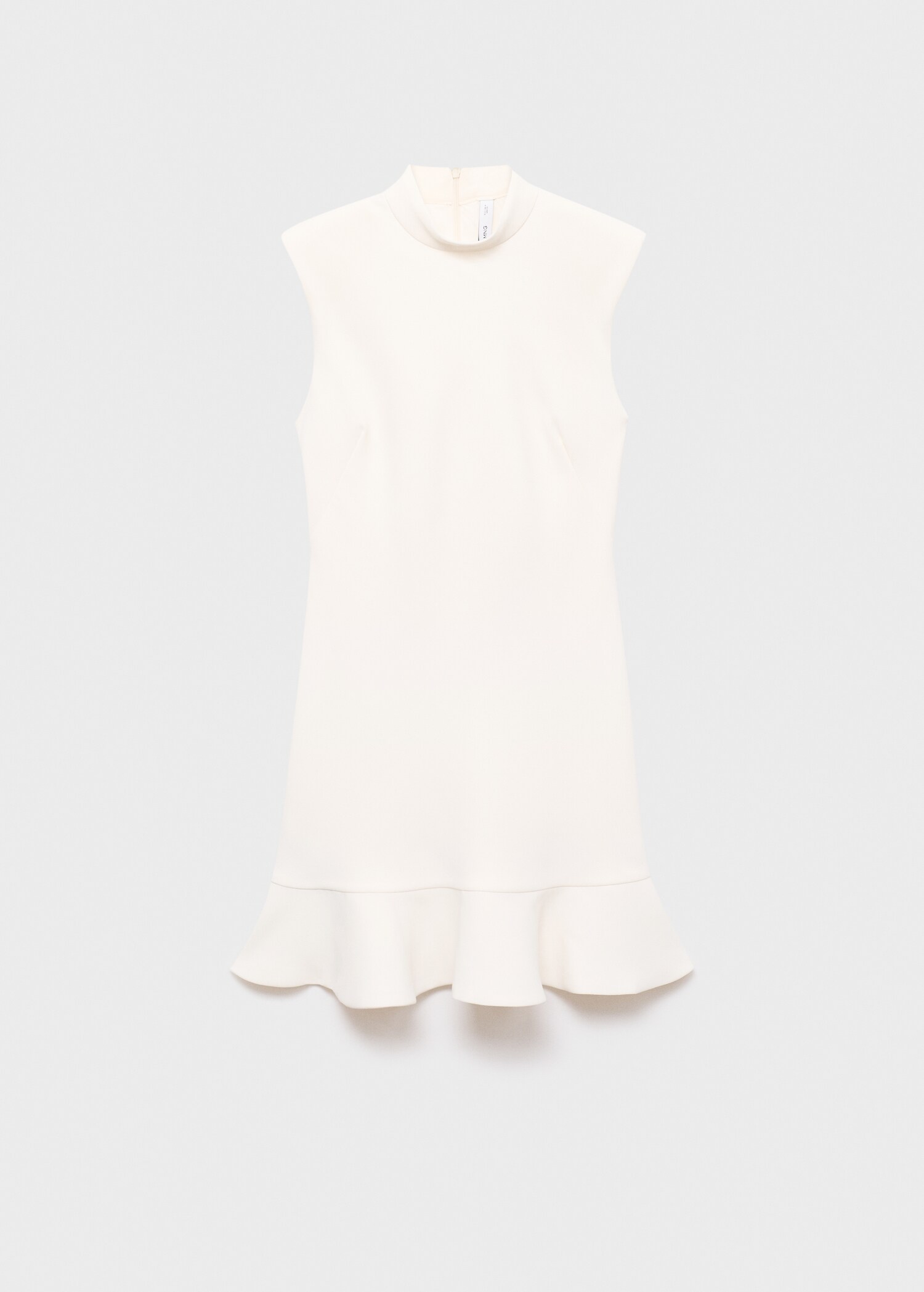 High-neck dress with ruffle - Article without model