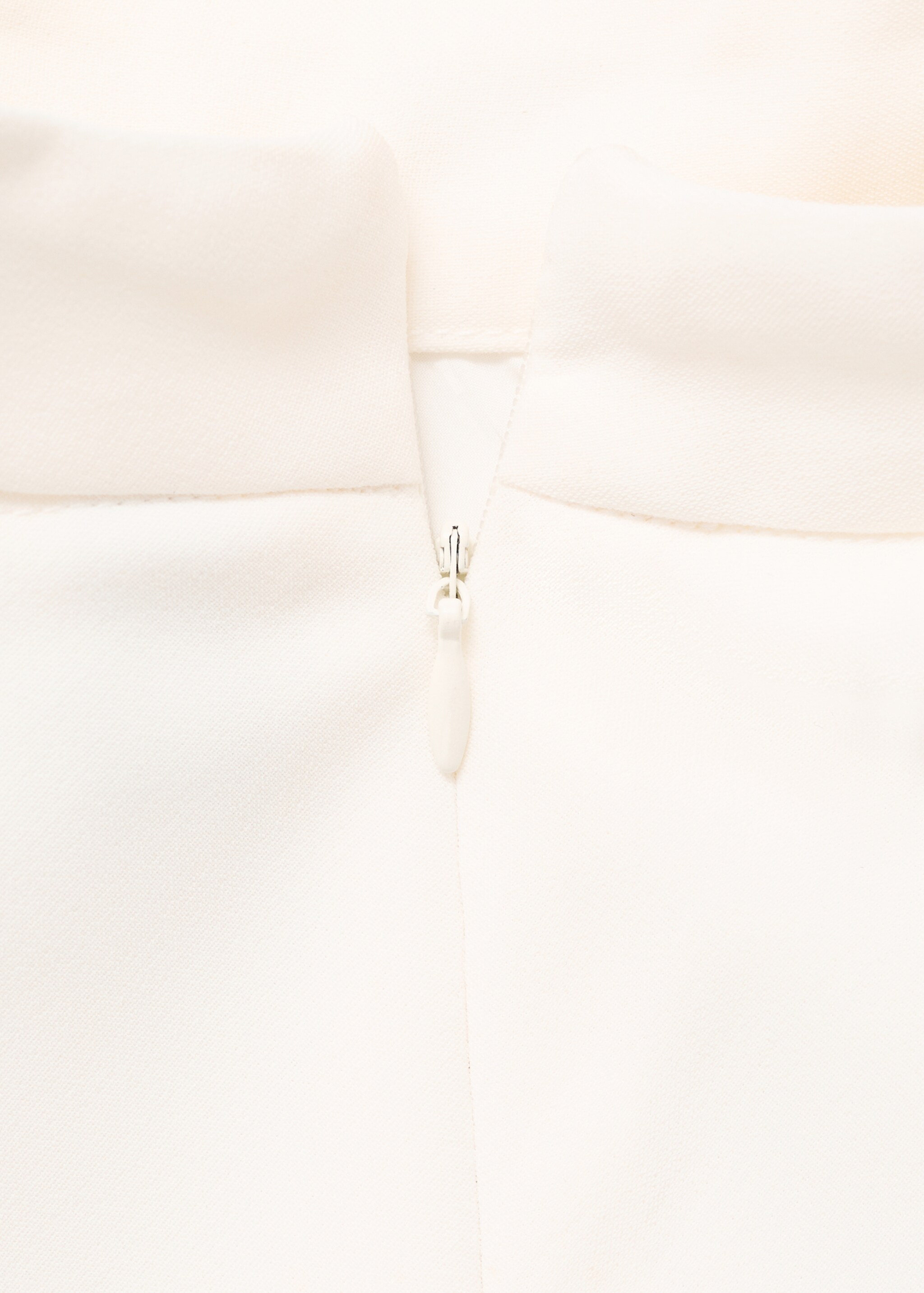 High-neck dress with ruffle - Details of the article 0, Ecru. Ref: 17015827-00.