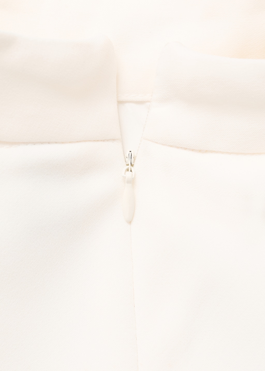 High-neck dress with ruffle