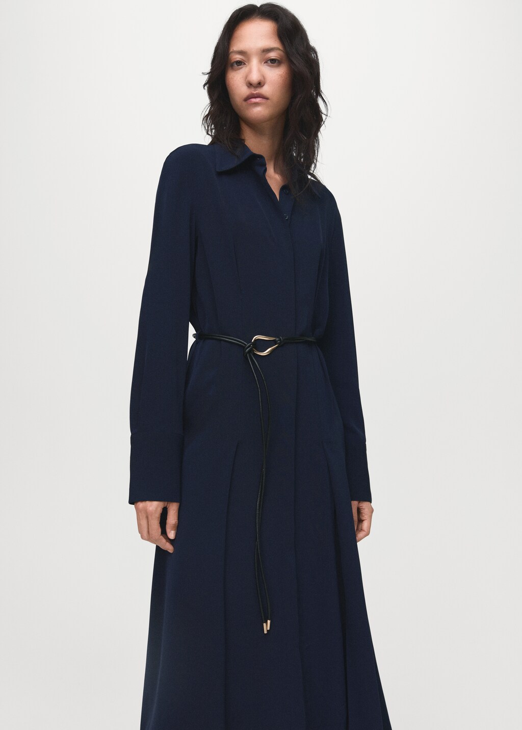 Mango Belt shirt dress