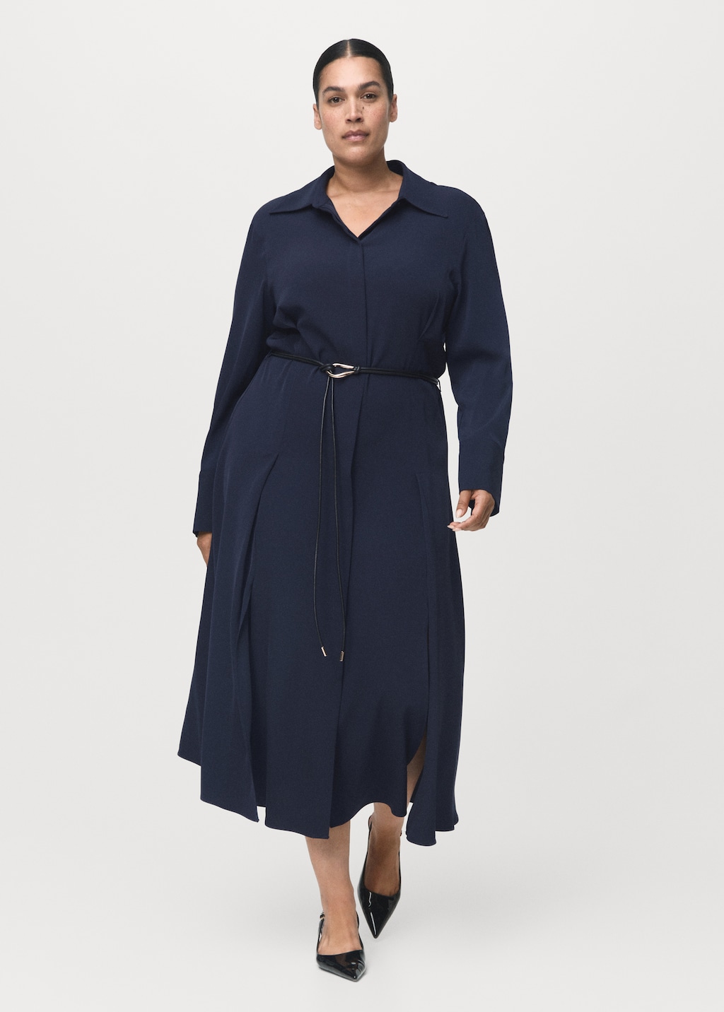 Mango Belt shirt dress