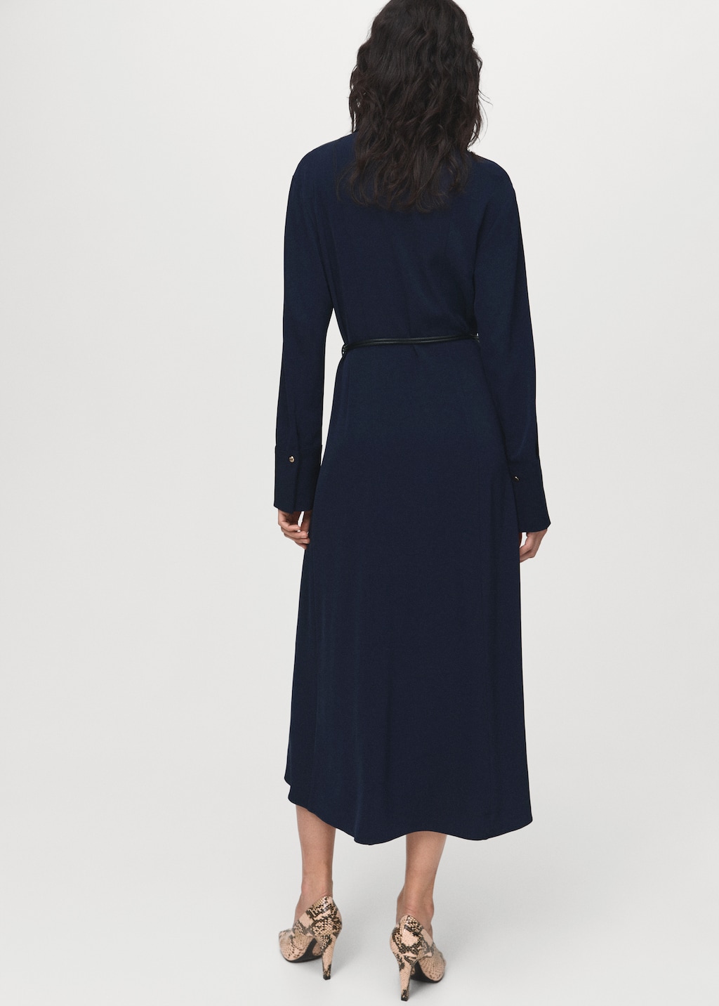 Belt shirt dress - Women | MANGO USA Belt shirt dress - Women | MANGO USA
