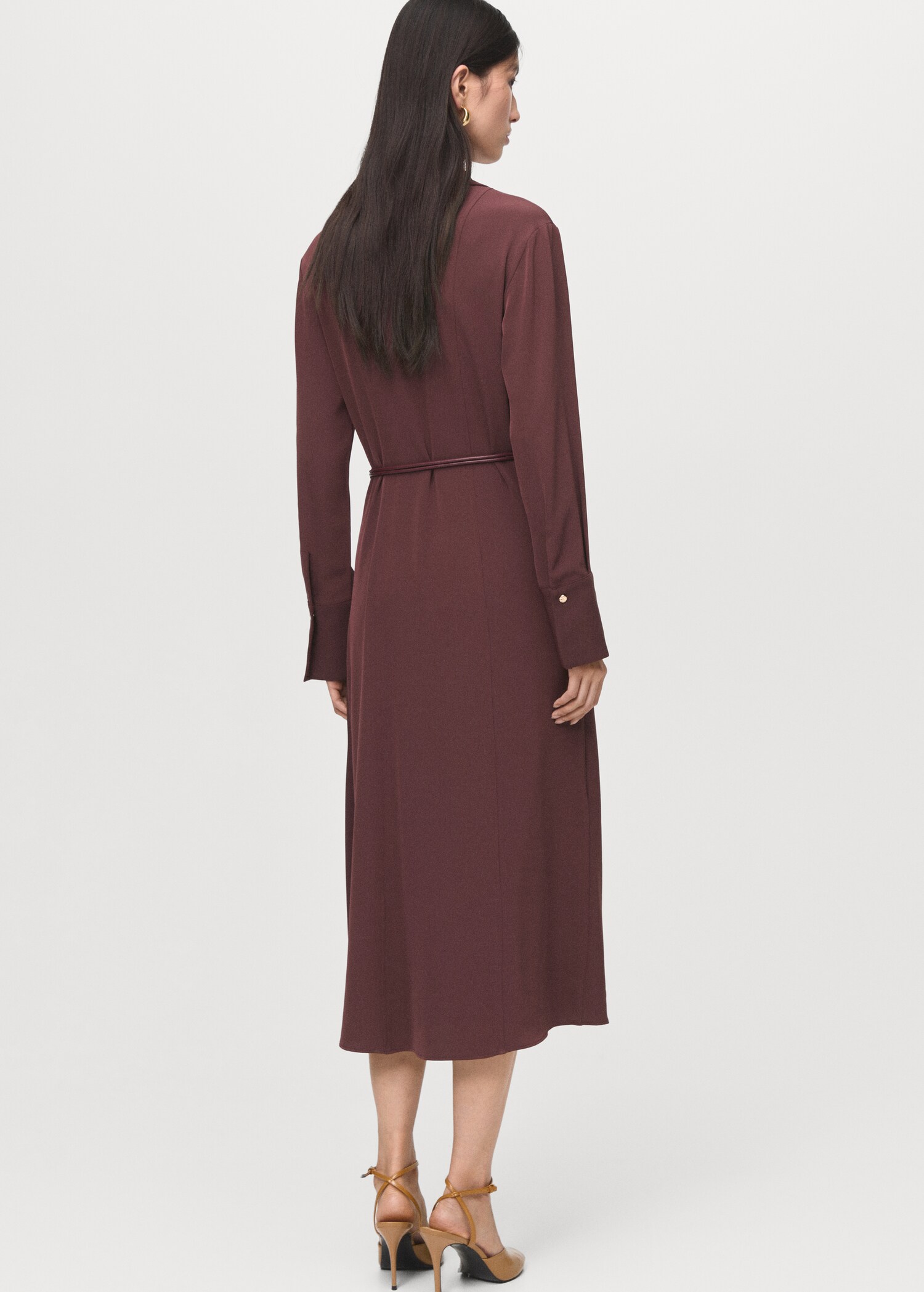 Robe chemisier ceinture - Verso de l’article