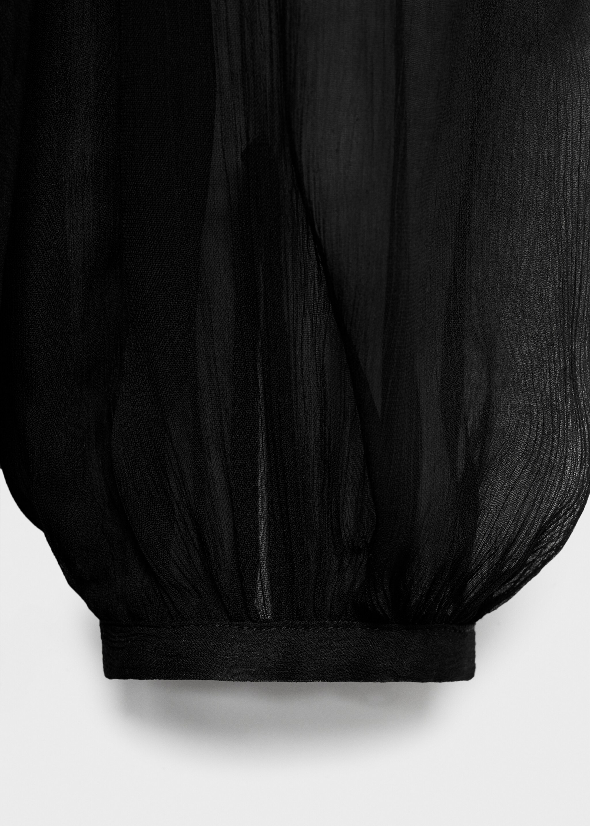 Robe gaze manches bouffantes - Détail de l'article 0, Noir. Ref: 17015830-00.